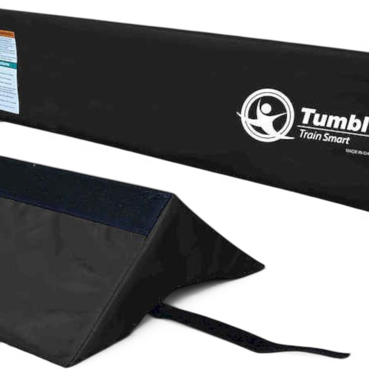 UK Gym Pits black vinyl foam cradles for stabilising air barrels, designed for gymnastics training and tumbling.