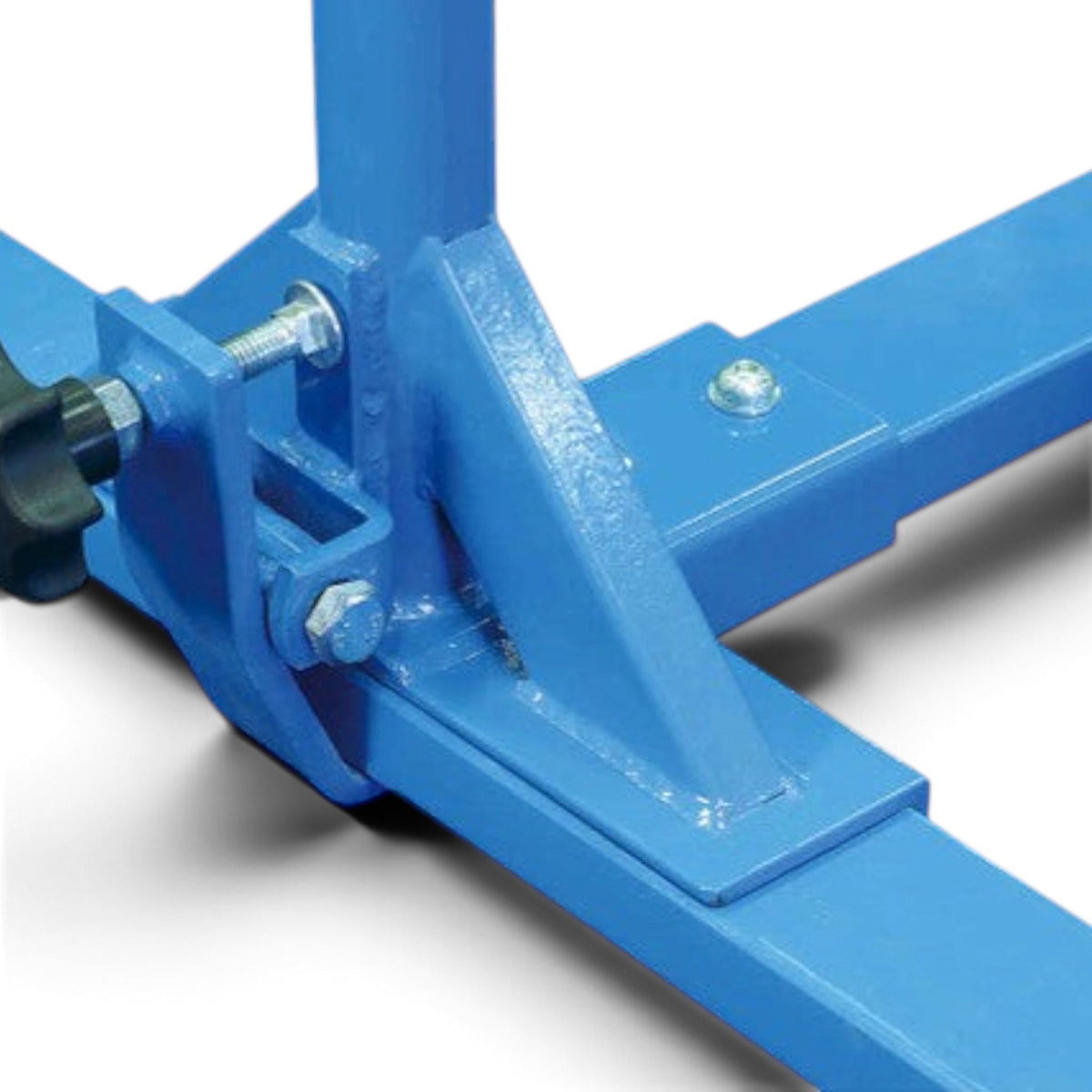 UK Gym Pits 5 in 1 bar system blue powder coated steel frame base with adjustable hand-wheel and heavy duty support