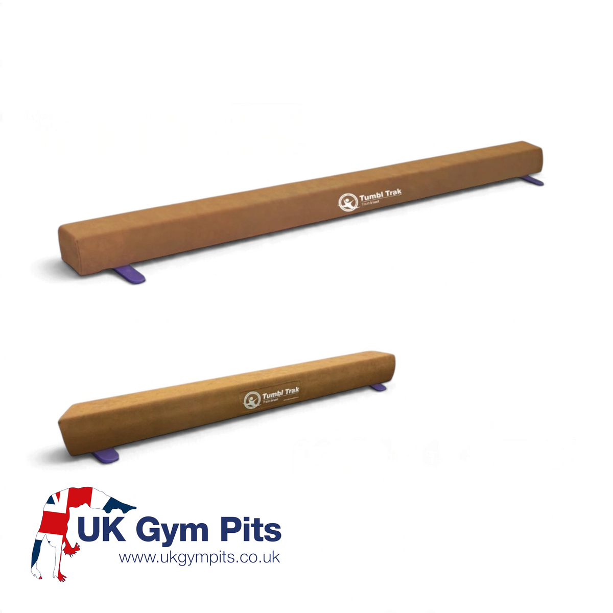 UK Gym Pits Addie Beam home training balance beam with synthetic suede cover and safe moulded plastic legs