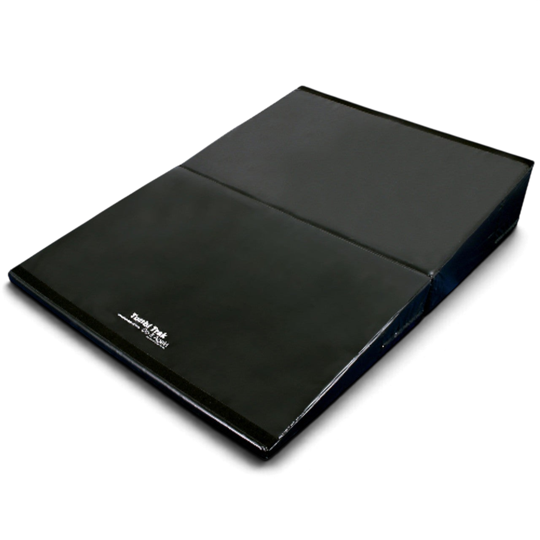 UK Gym Pits black folding incline gymnastics wedge mat made of durable vinyl for tumbling and skill training