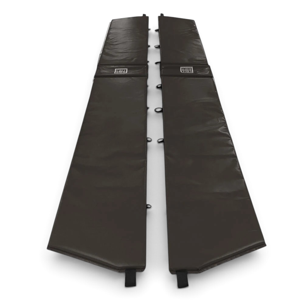 UK Gym Pits black PVC foam replacement frame pads for mini trampolines with lacing cords and fixings