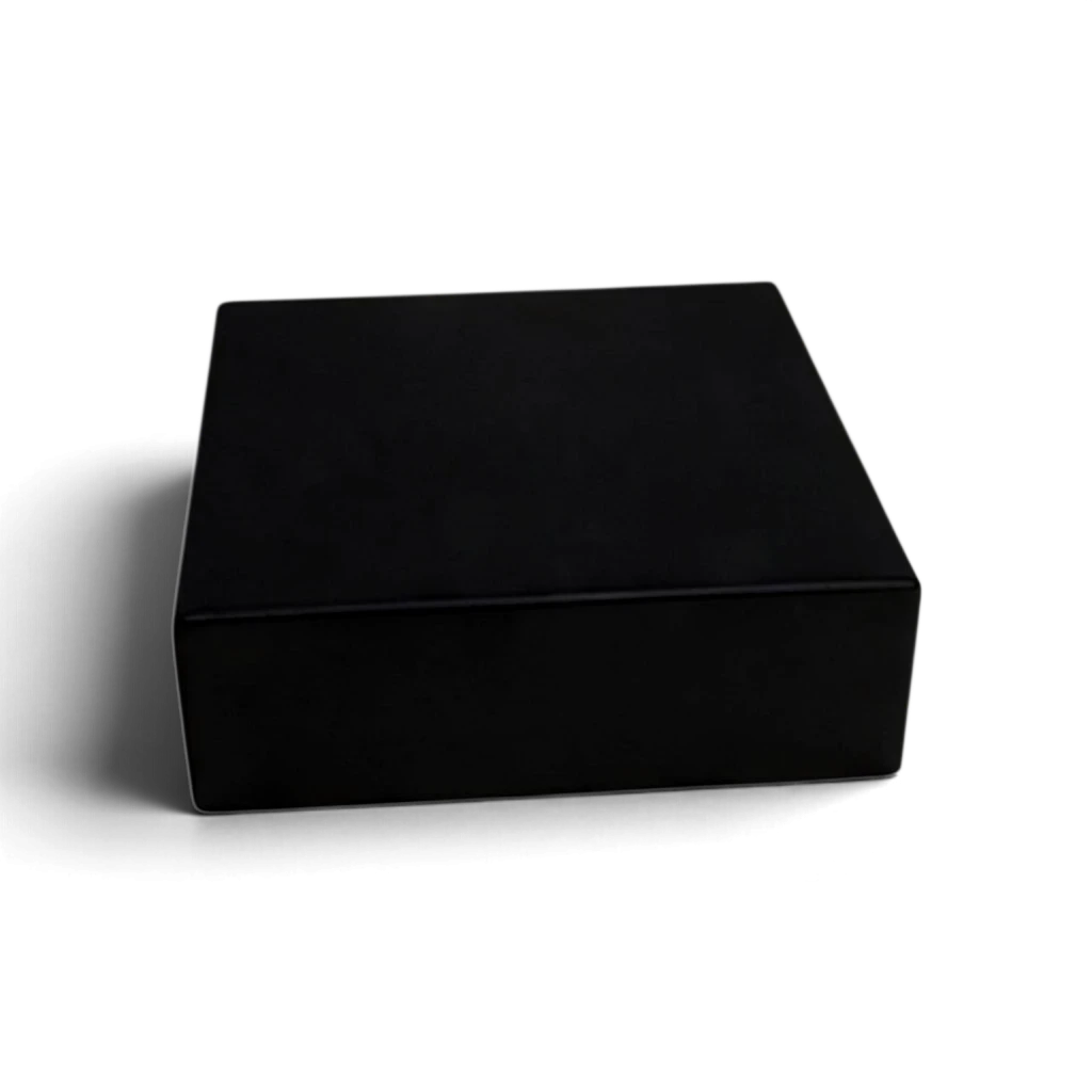 UK Gym Pits black parkour stepping block made of high-density PU foam with a durable PVC cover for gym training.