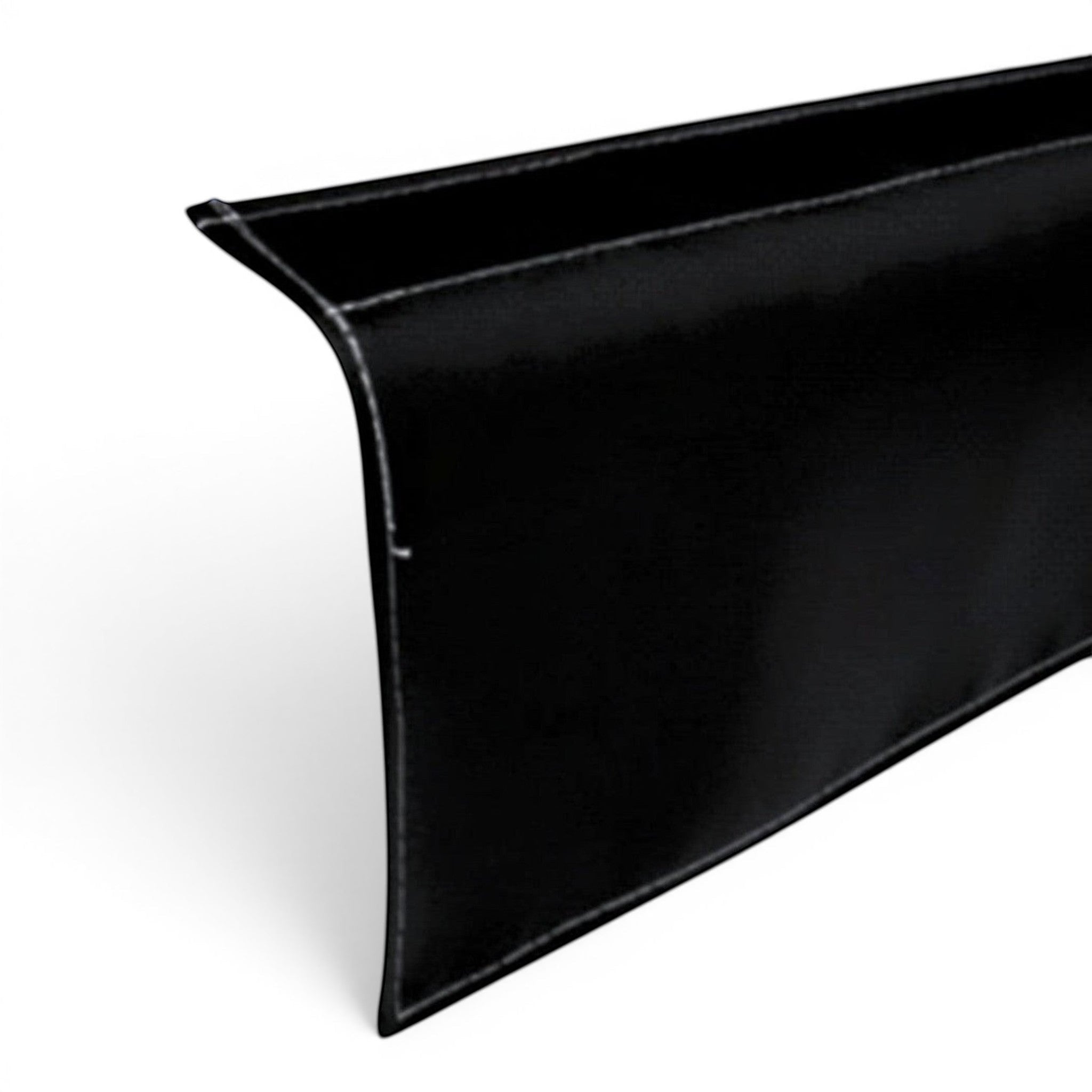 UK Gym Pits black PVC drop-down side skirt for gymnastics sprung floors with Velcro attachment