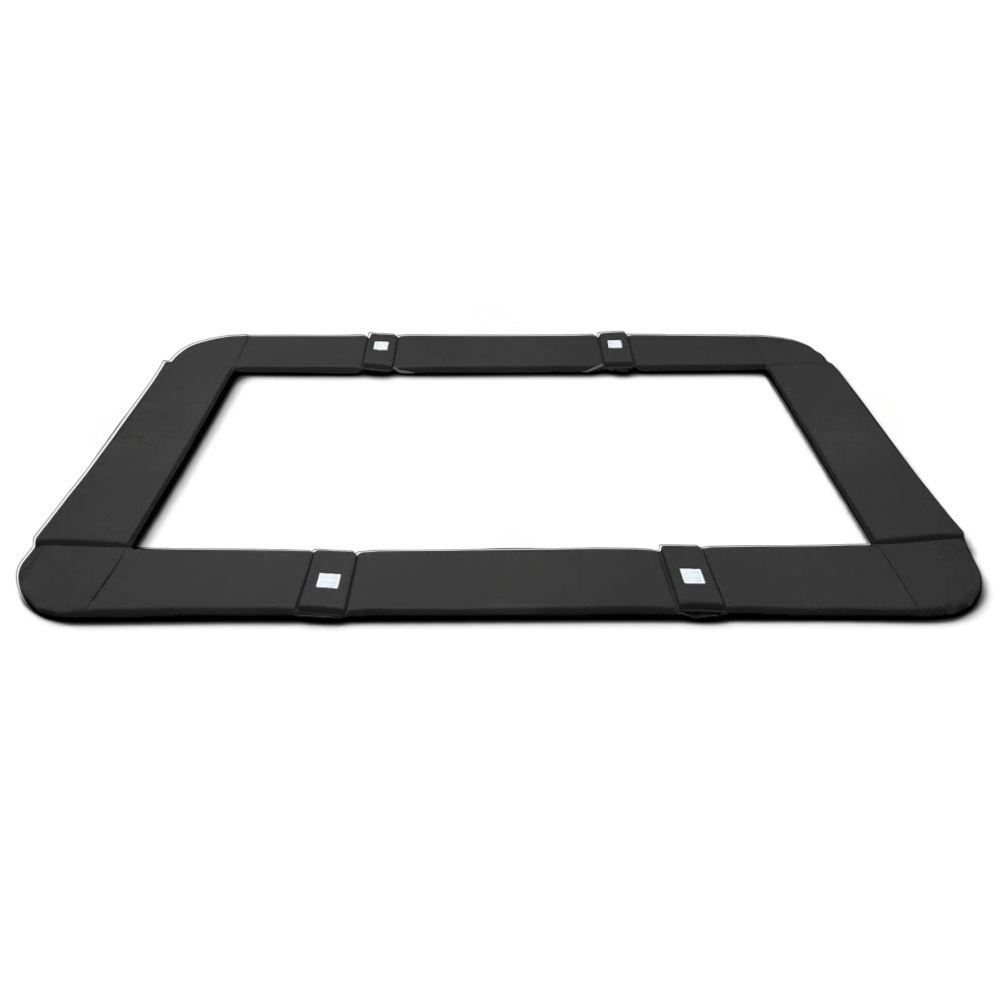 UK Gym Pits black rectangular trampoline frame pads with velcro straps for 77 and 77a models.