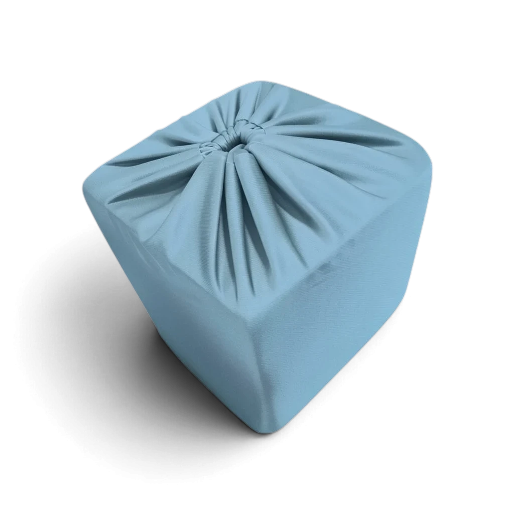 UK Gym Pits light blue polyester foam block sock with an elasticated closure for gym pit maintenance