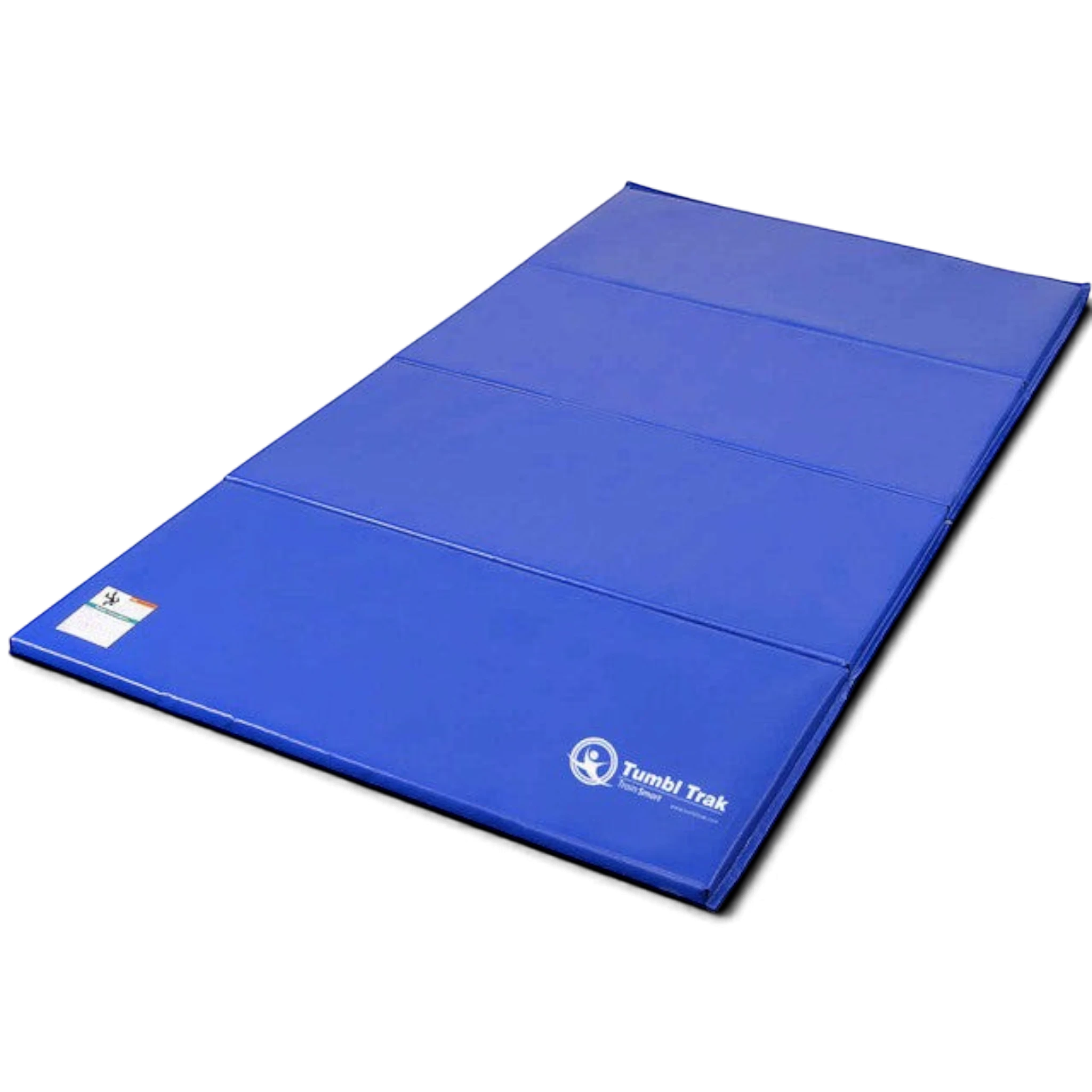UK Gym Pits blue folding gymnastics tumbling mat made of durable vinyl for home or gym training
