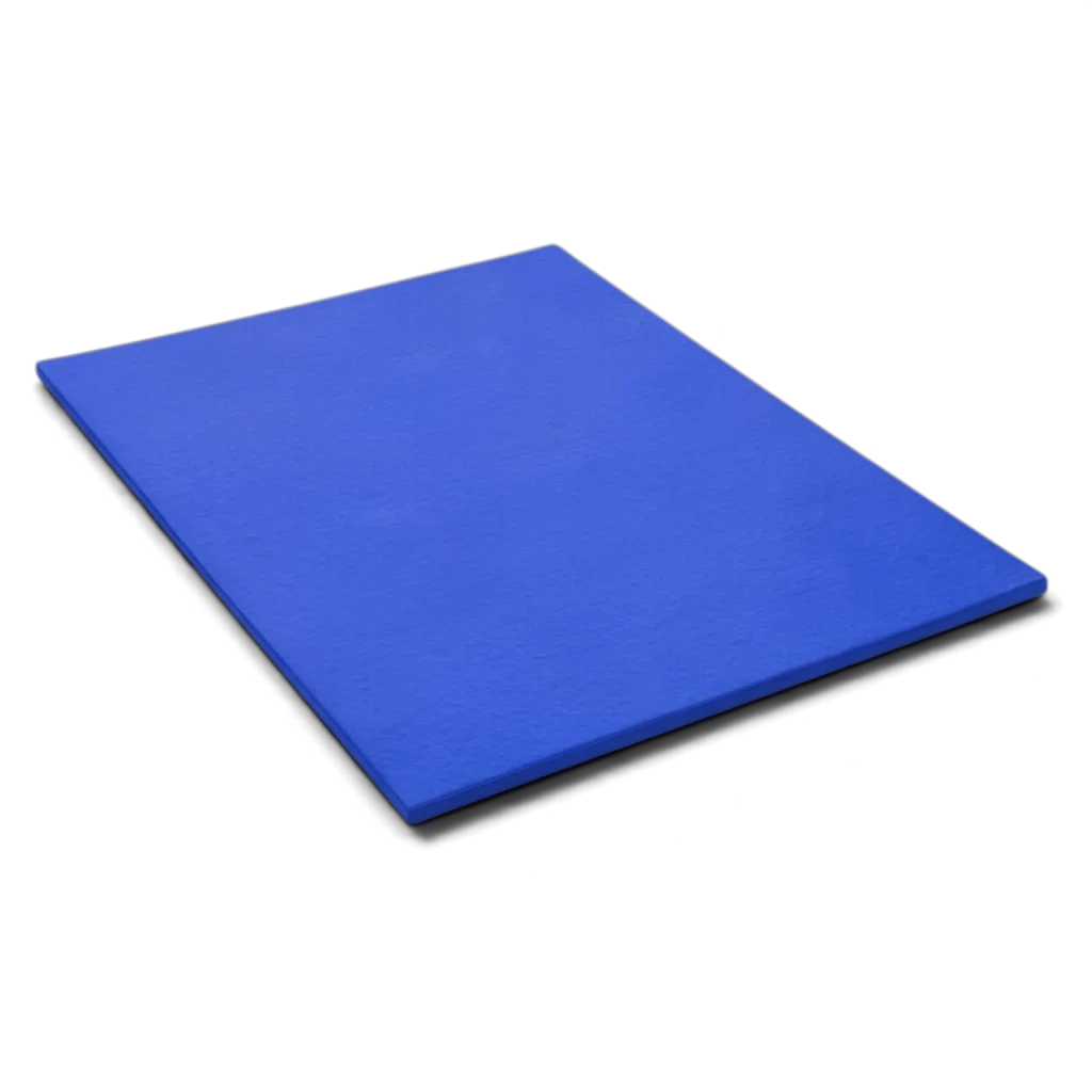 UK Gym Pits blue medium-weight gymnastics mat with durable PVC cover and anti-slip base for school sports