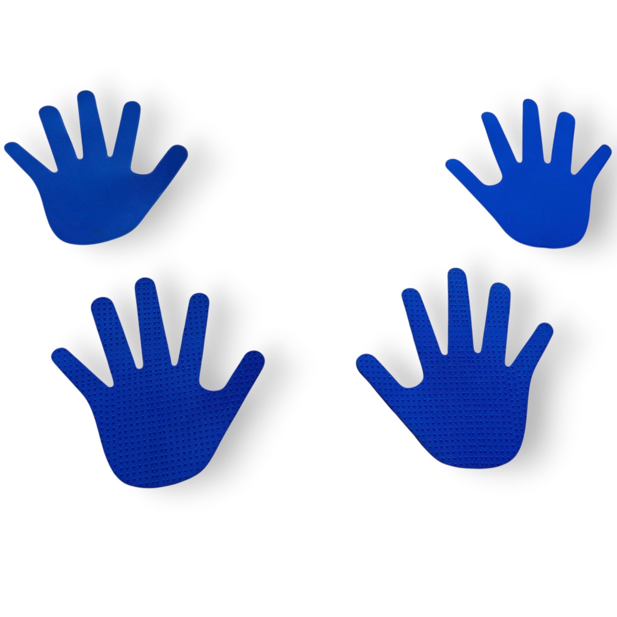 UK Gym Pits blue TPR hand placement markers with non-slip dimpled texture for preschool and sports training