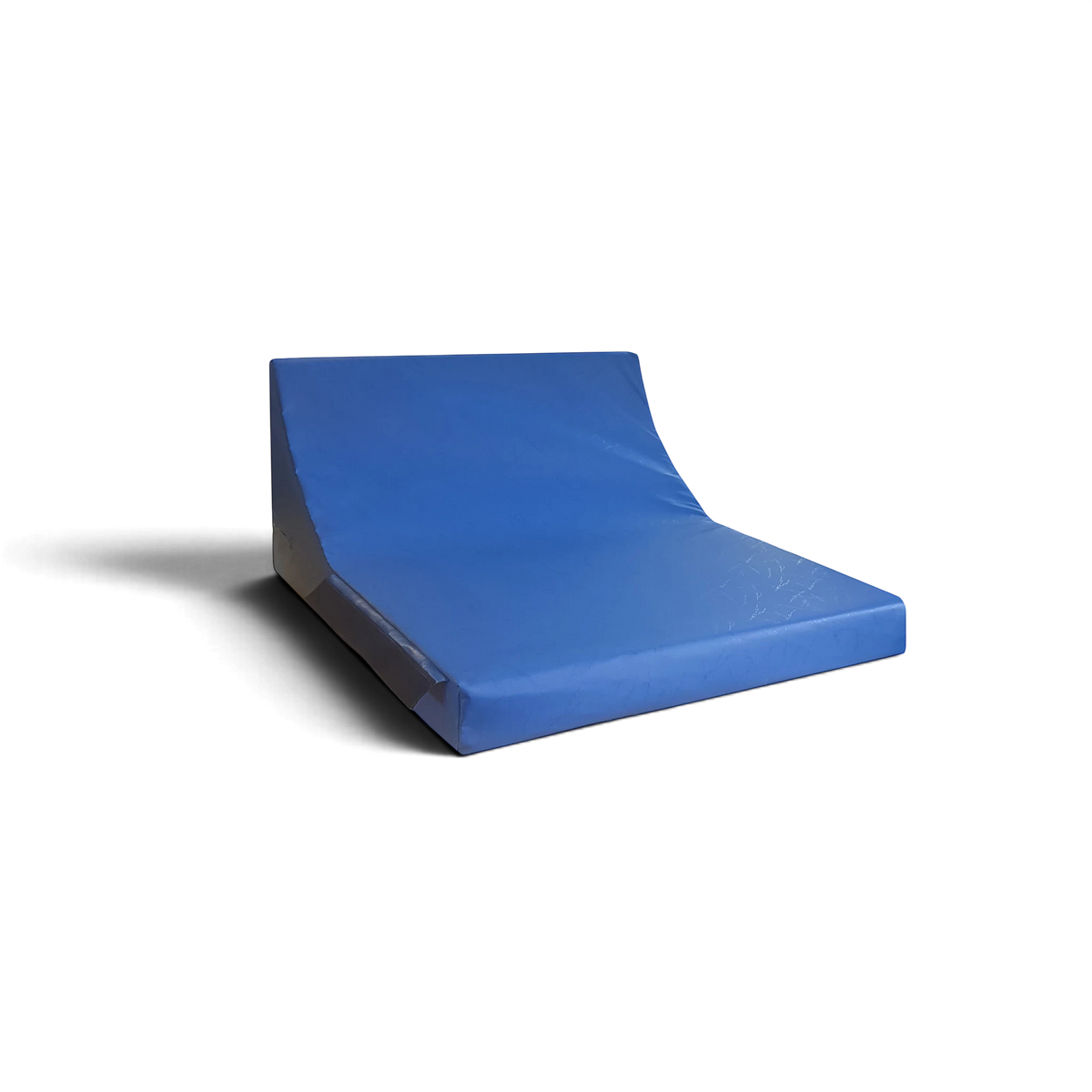 UK Gym Pits blue foam handspring trainer wedge with heavy-duty PVC cover for gymnastics training