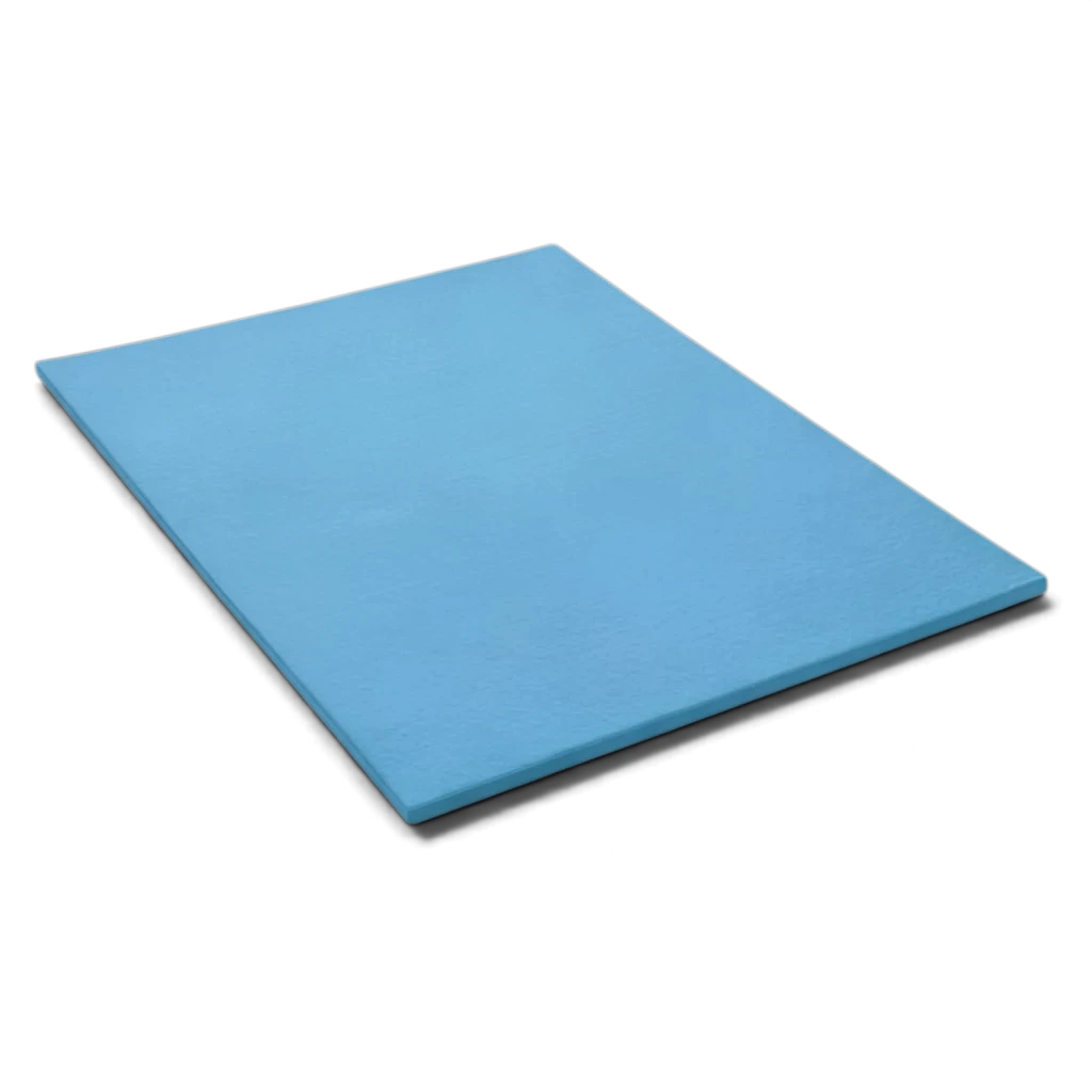 UK Gym Pits medium-weight blue stretch mat with chipfoam core and durable PVC cover for gymnastics and fitness
