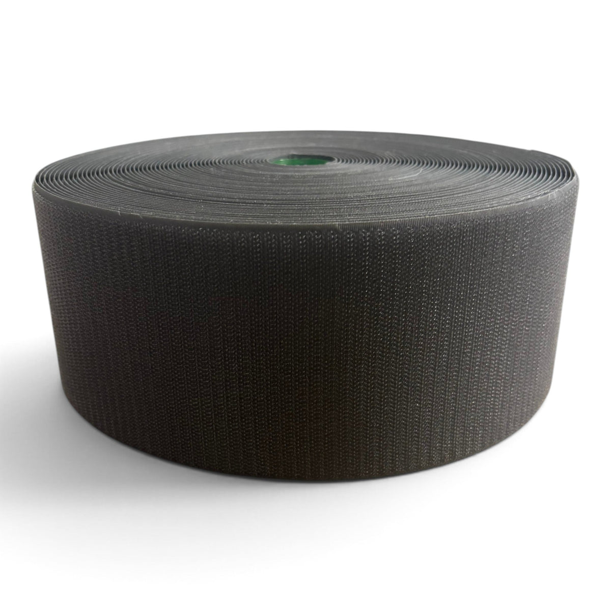 UK Gym Pits black hook roll for joining carpet mat rolls, 10cm wide and 25m long for seamless gym flooring joints.