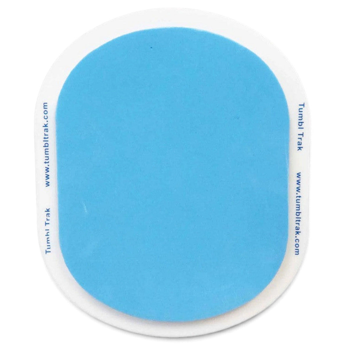 UK Gym Pits conditioning slider with a blue foam top and white base for flexibility and core exercises