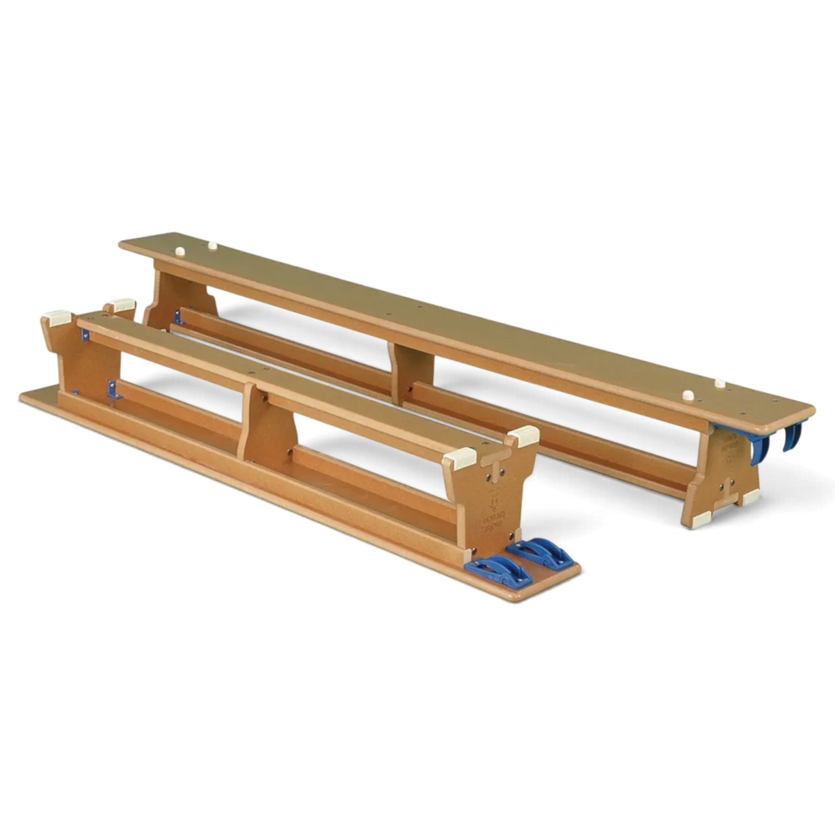 UK Gym Pits Eurobench balance benches made of natural timber with nylon hooks and anti-slip rubber feet