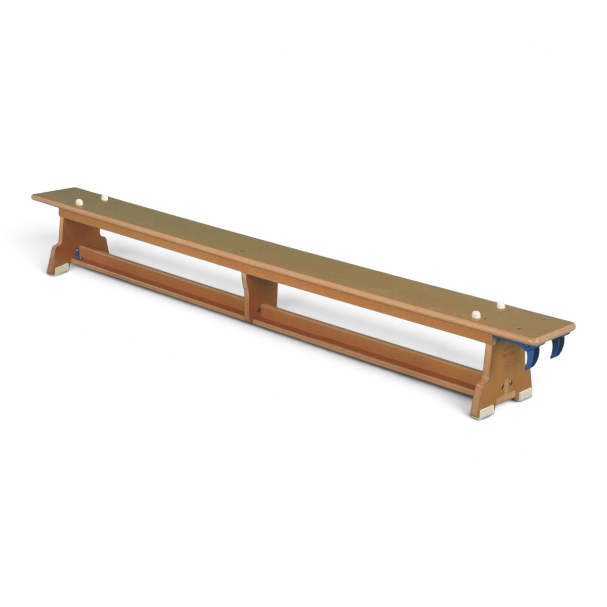 UK Gym Pits Eurobench wooden balance bench with nylon hooks, anti-slip feet, and clear varnish finish.