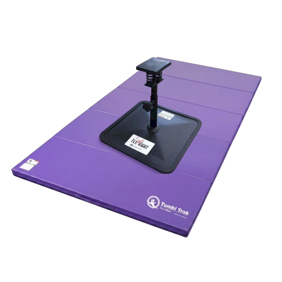 UK Gym Pits purple folding tumbling mat for cheerleading and gymnastics practice made with durable vinyl and foam