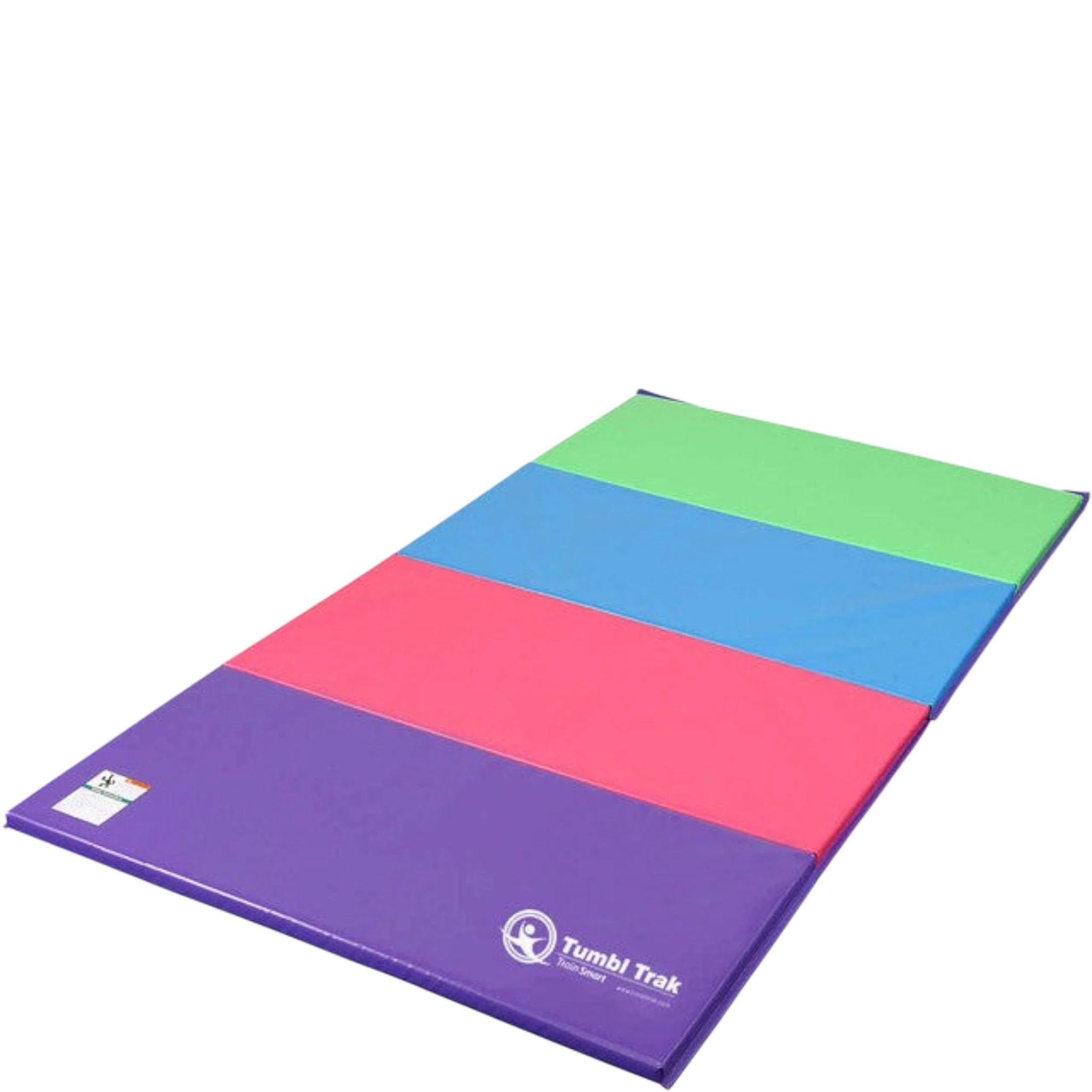 UK Gym Pits multi-coloured folding tumbling mat made of durable vinyl for gymnastics and exercise training