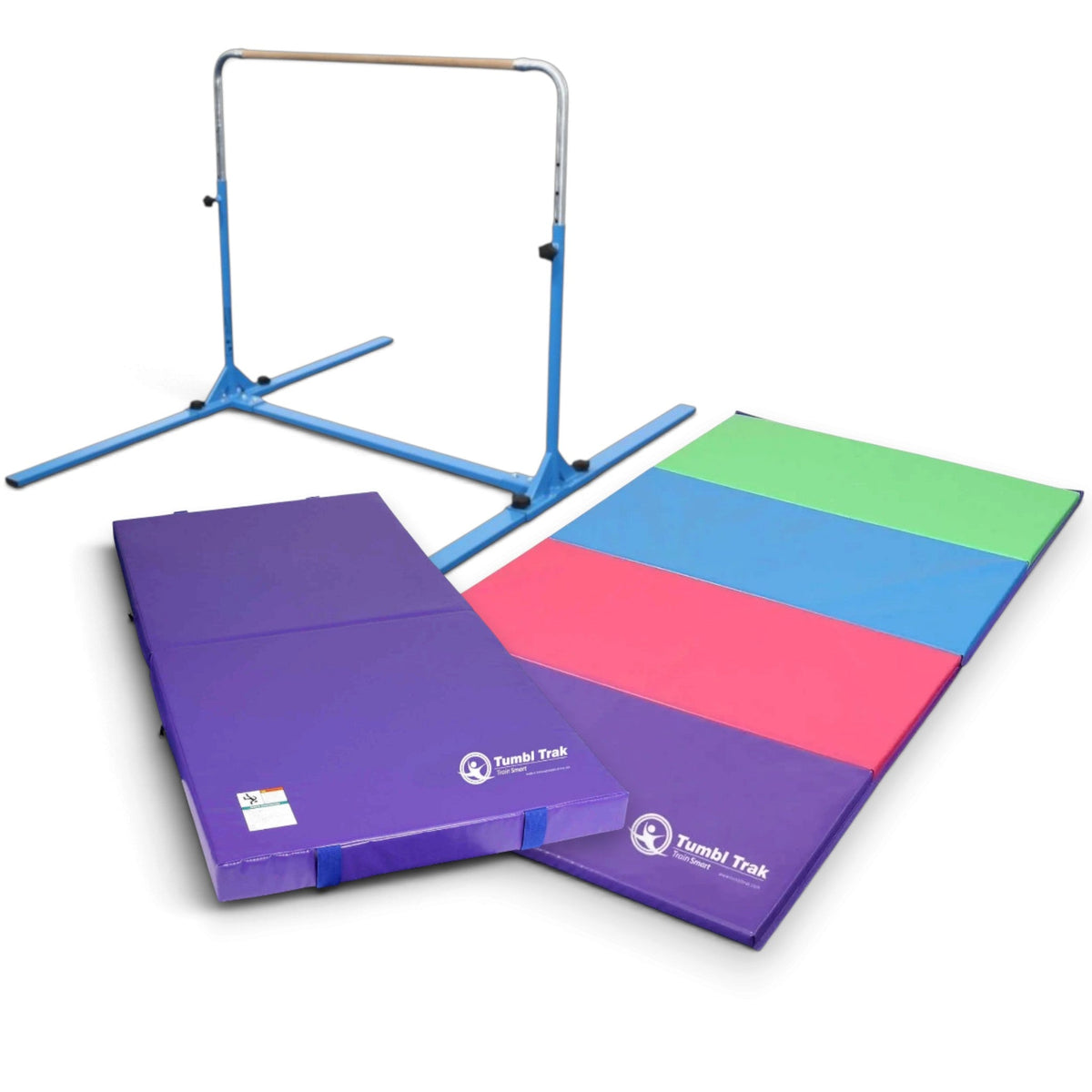 UK Gym Pits multi-coloured folding tumbling mat for gymnastics and exercise training
