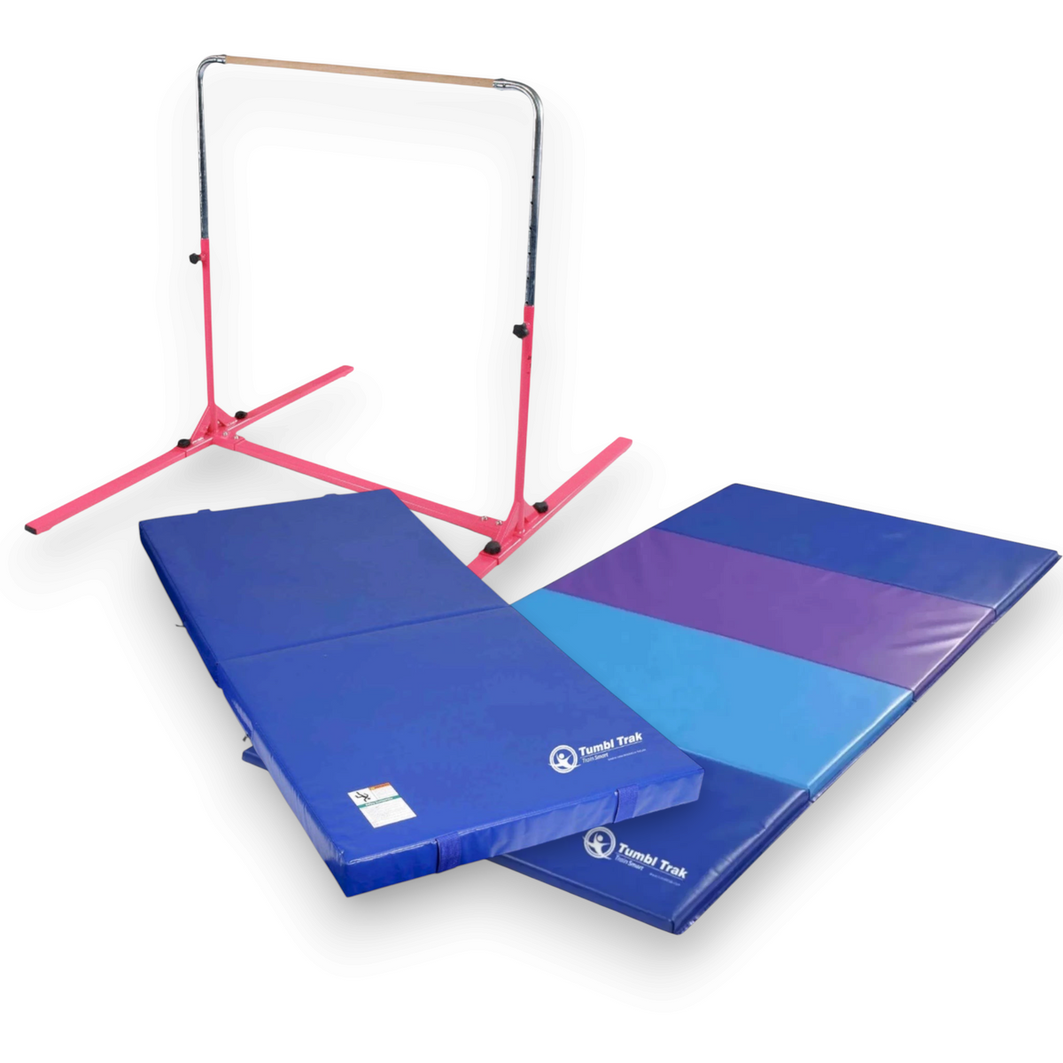 UK Gym Pits multi-coloured folding tumbling mat for gymnastics and exercise training