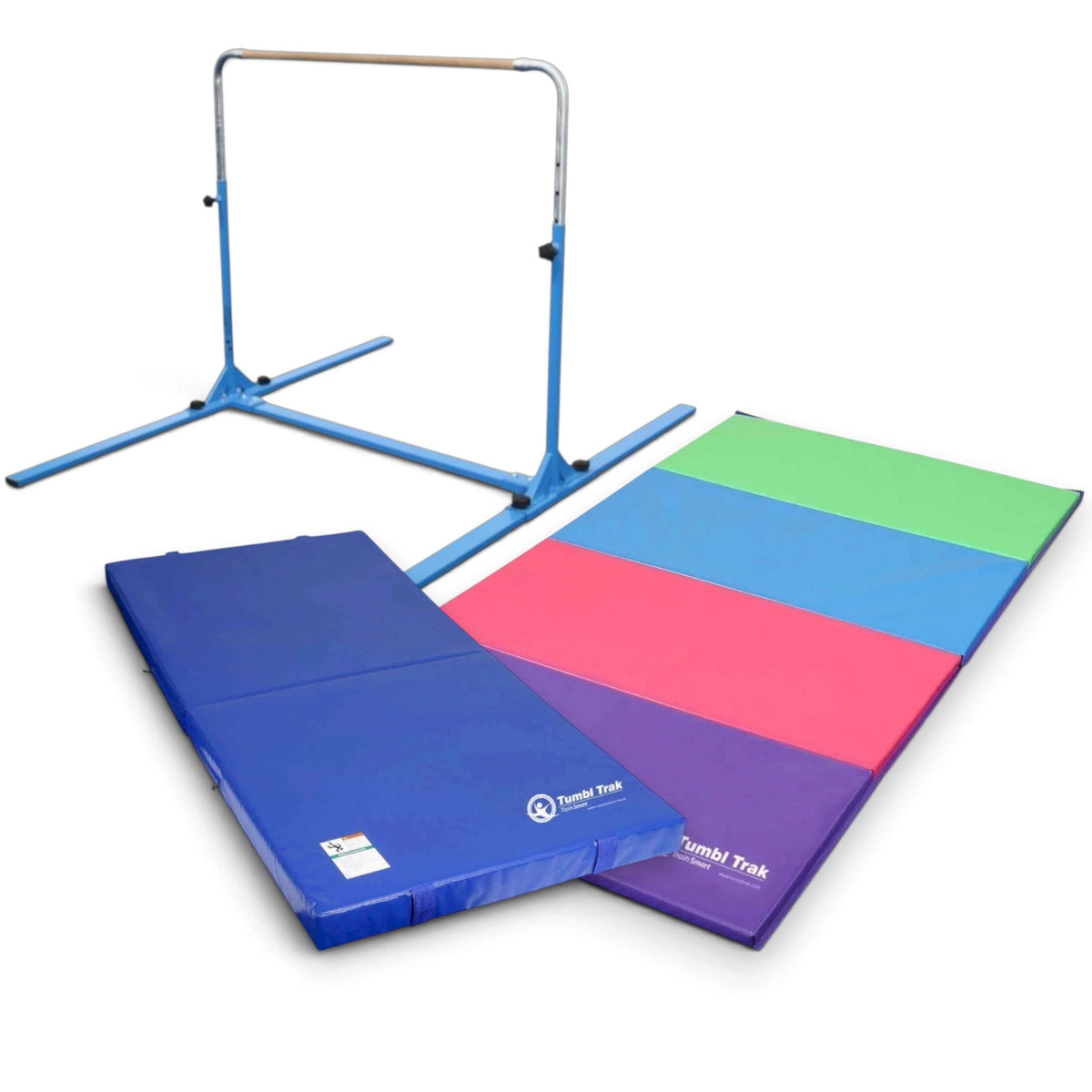 UK Gym Pits multi-coloured folding tumbling mat for gymnastics and exercise training