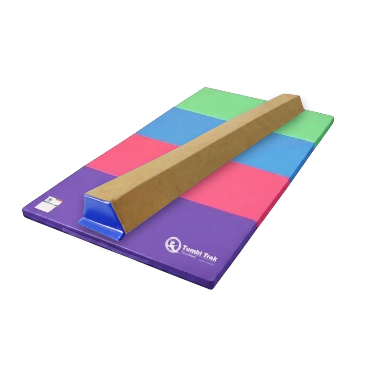 UK Gym Pits multi-coloured folding tumbling mat for gymnastics and exercise practice