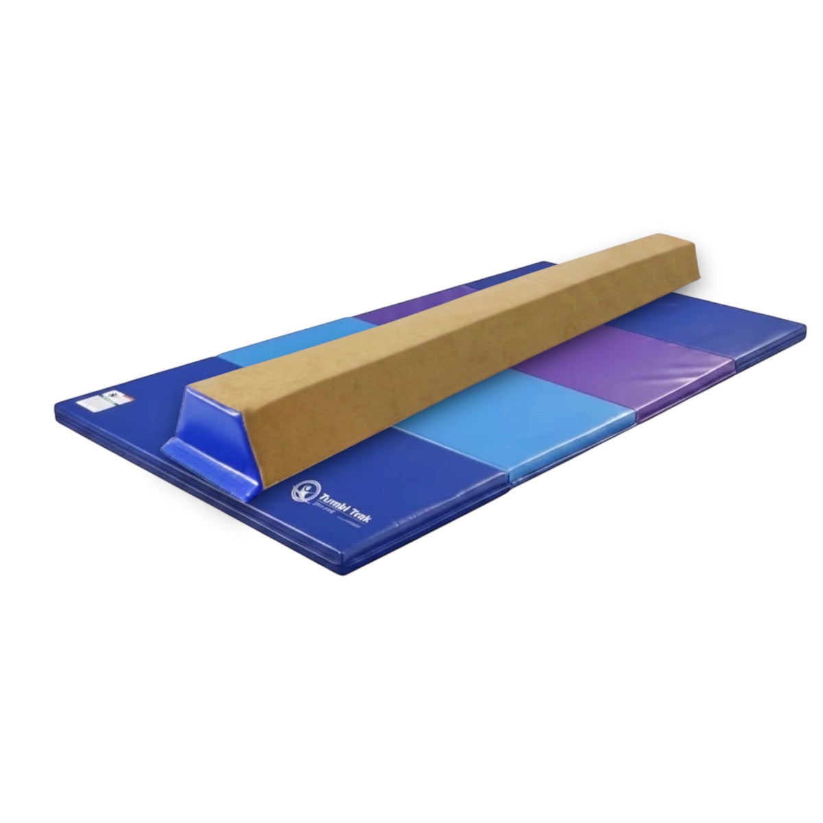 UK Gym Pits multi-coloured folding tumbling mat for gymnastics practice with durable vinyl surface