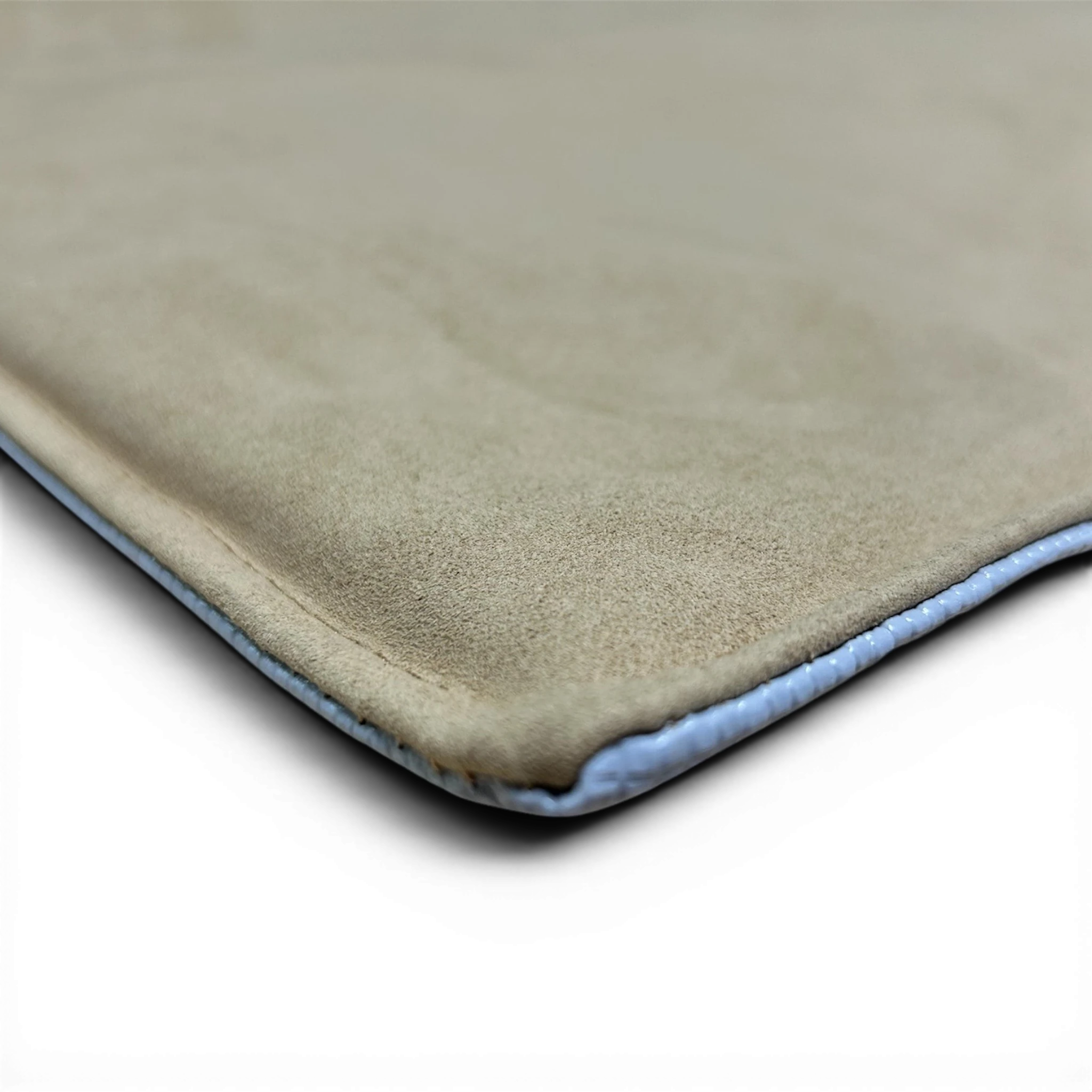 UK Gym Pits Gaofei beam PU mat with a tan anti-slip surface for gymnastics training and shock absorption.