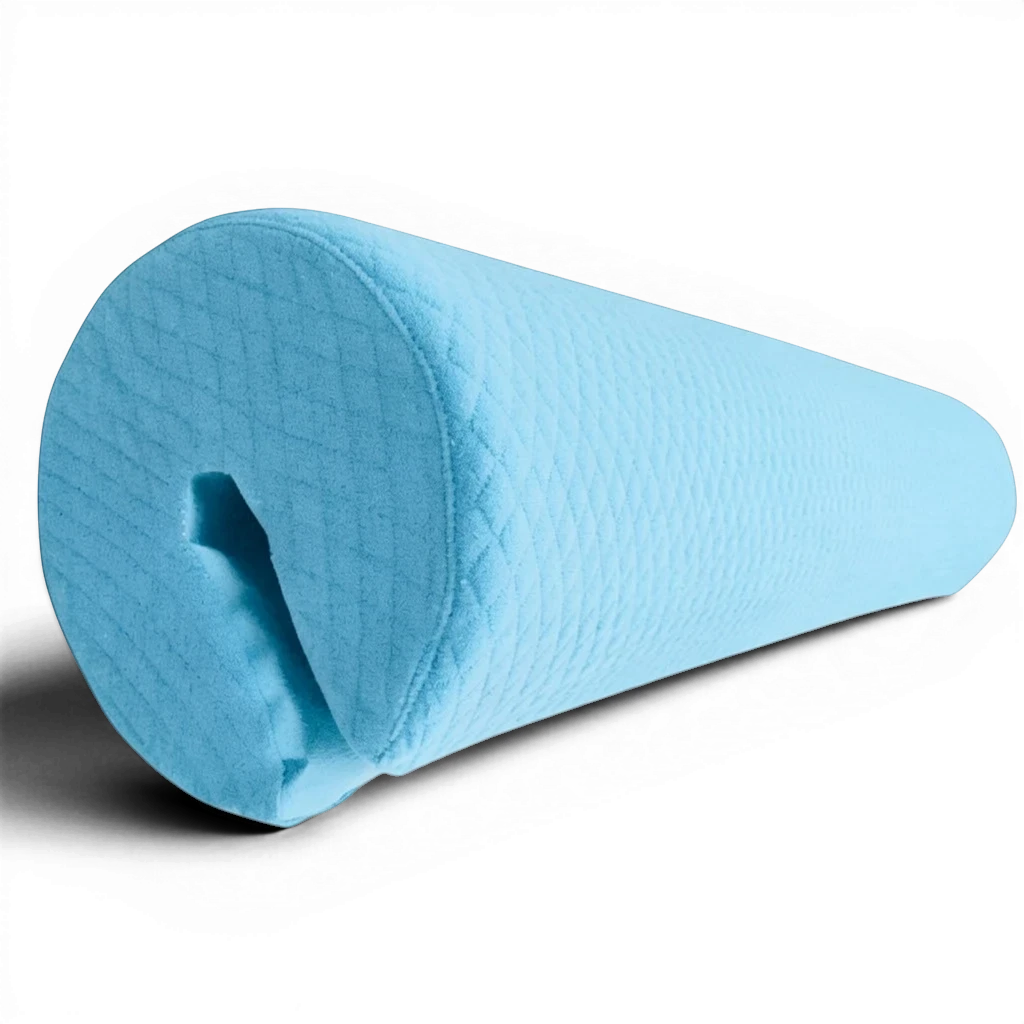 UK Gym Pits Gaofei light blue gymnastics bar safety pad with a quilted fabric cover for shock absorption