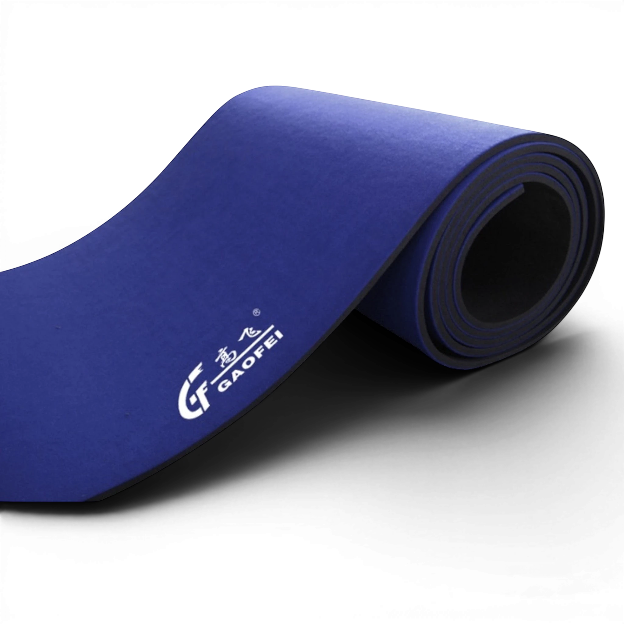 UK Gym Pits Gaofei blue vault runway with soft carpet surface and non-slip foam base for gymnastics training
