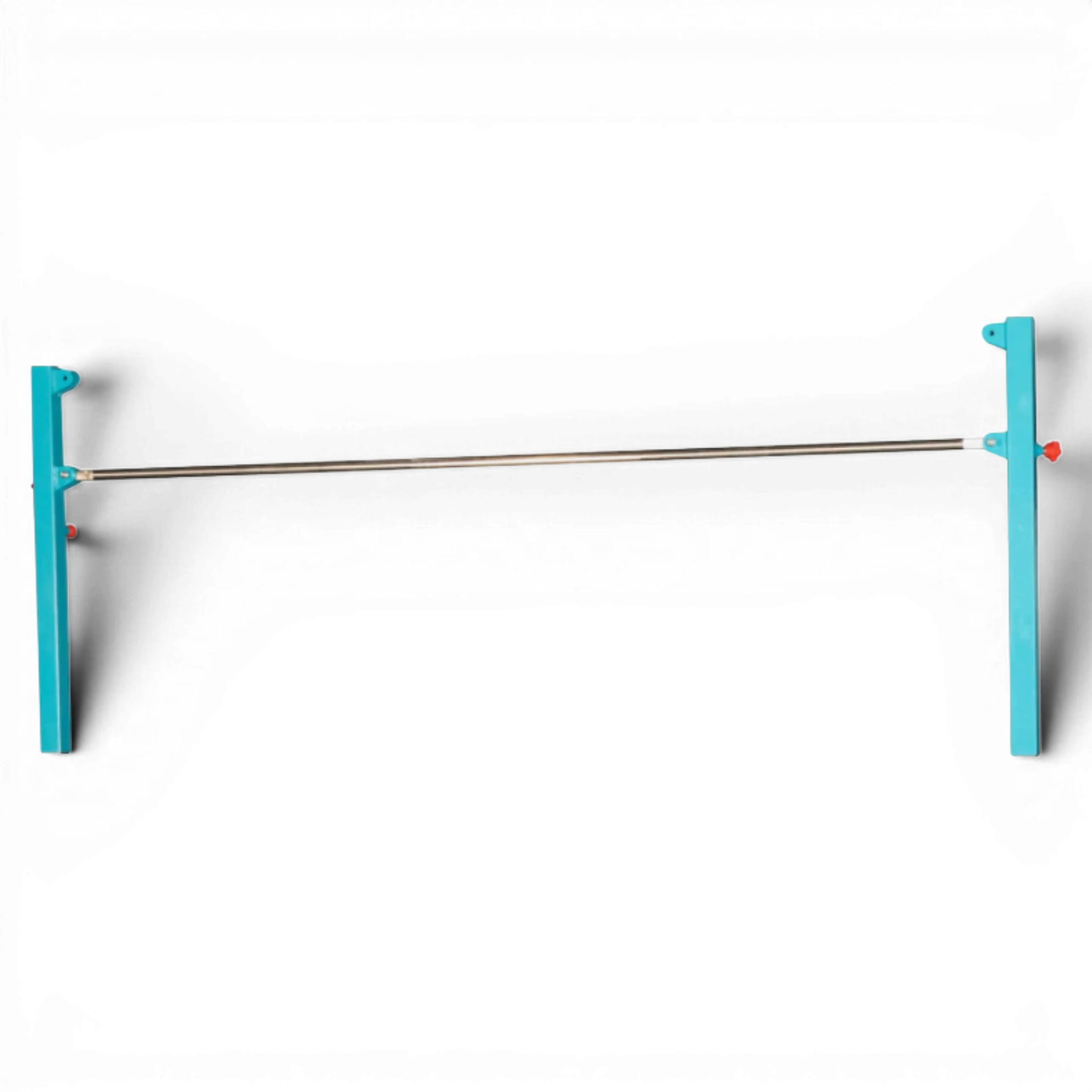 UK Gym Pits Gaofei quick release gymnastics high bar with a stainless steel handrail and blue tubular steel frame.