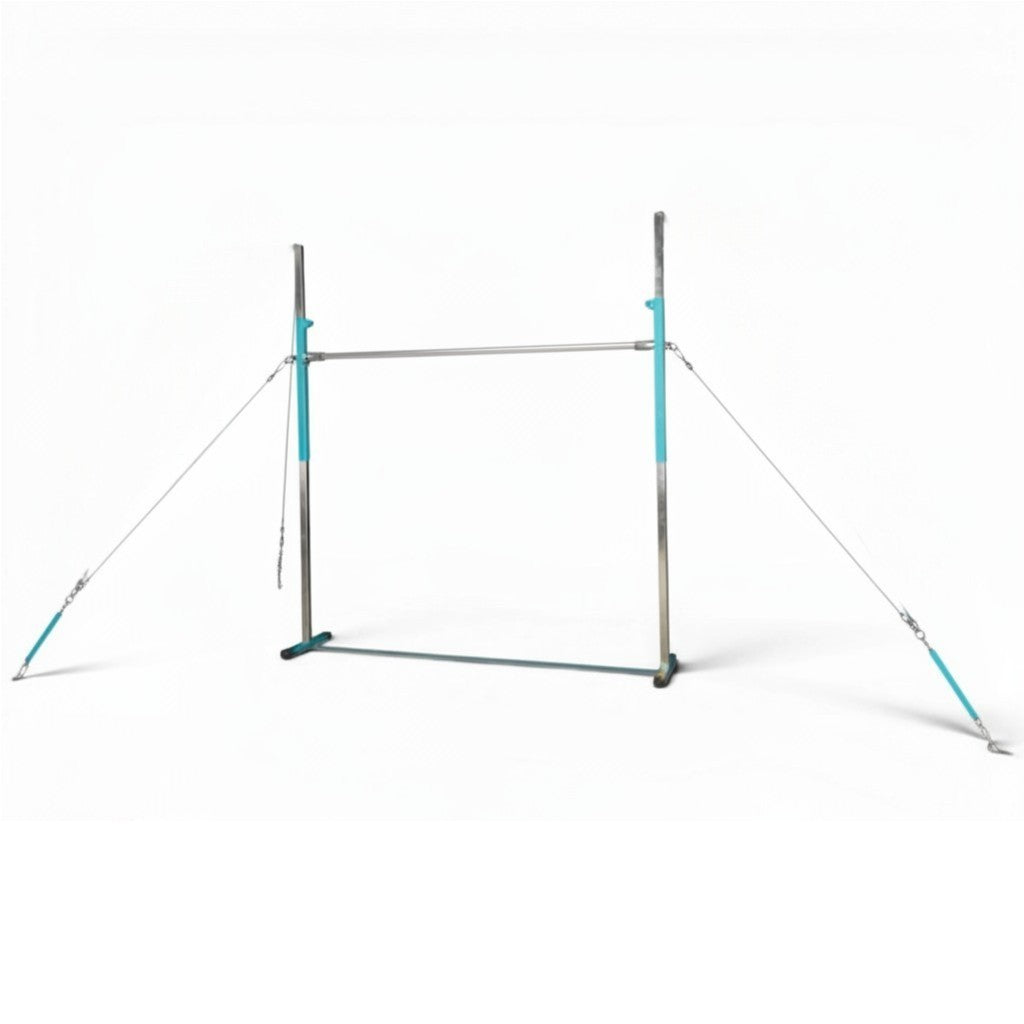 UK Gym Pits Gaofei quick release gymnastics high bar with adjustable steel frame and tension cabling system