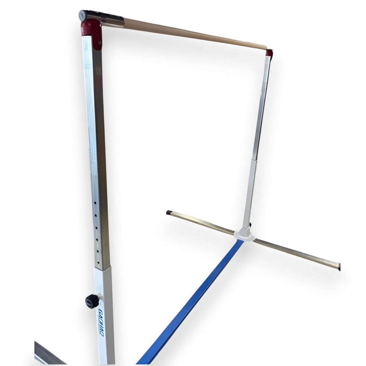 UK Gym Pits Gaofei mini high bar with adjustable steel frame and wooden rail for gymnastics training