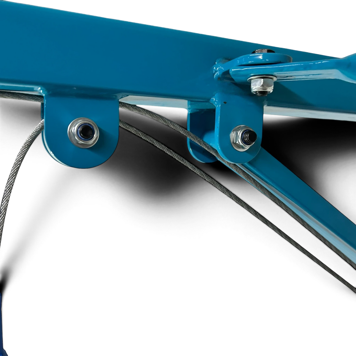 UK Gym Pits Gaofei wall mountable training rings featuring a blue powder coated reinforced tubular steel frame