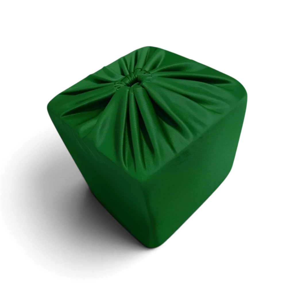 UK Gym Pits green polyester foam block sock with elastic closure for gym pit maintenance