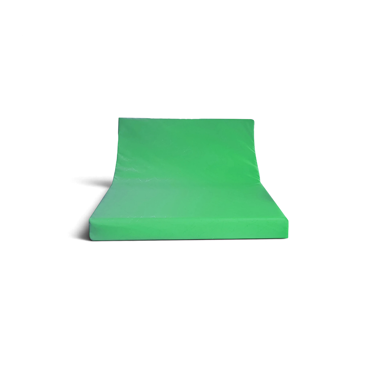 UK Gym Pits green foam handspring trainer wedge for gymnastics training with heavy-duty PVC cover