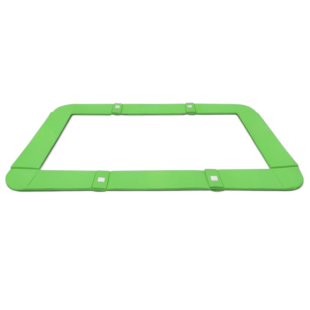UK Gym Pits green rectangular trampoline frame pads with velcro straps for 77 and 77a models