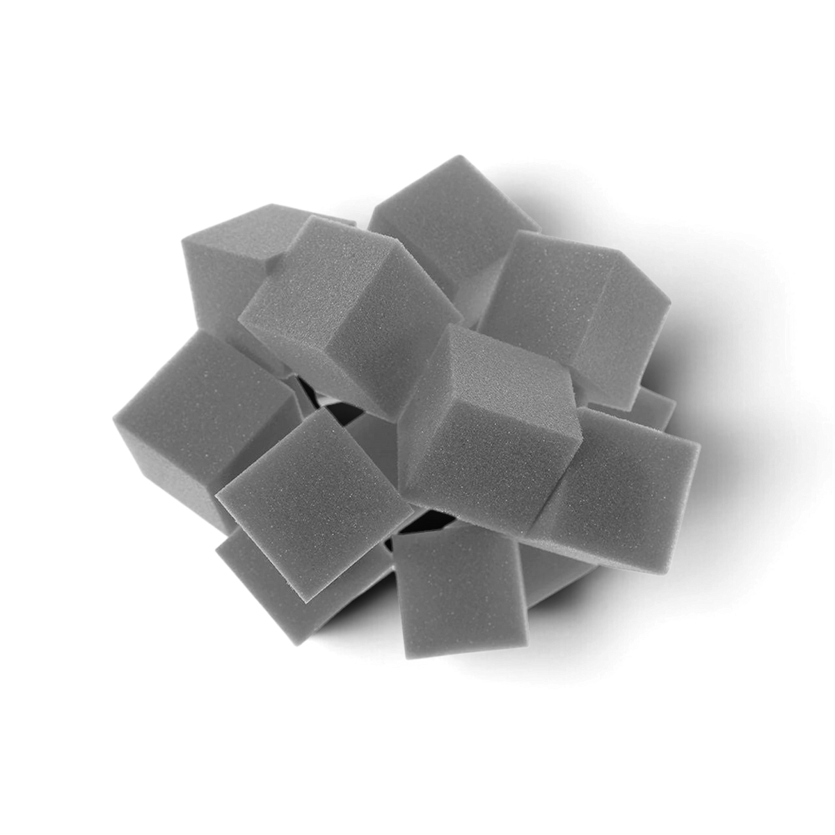 UK Gym Pits grey foam blocks for gymnastics landing pits, fire retardant and durable for moderate to heavy use.
