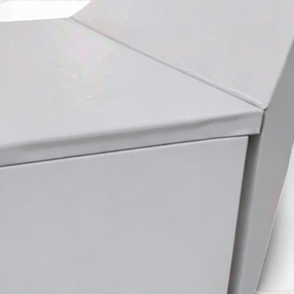 UK Gym Pits grey PVC foam wall and top edge padding for gymnastics landing pits with smooth heavy-duty finish