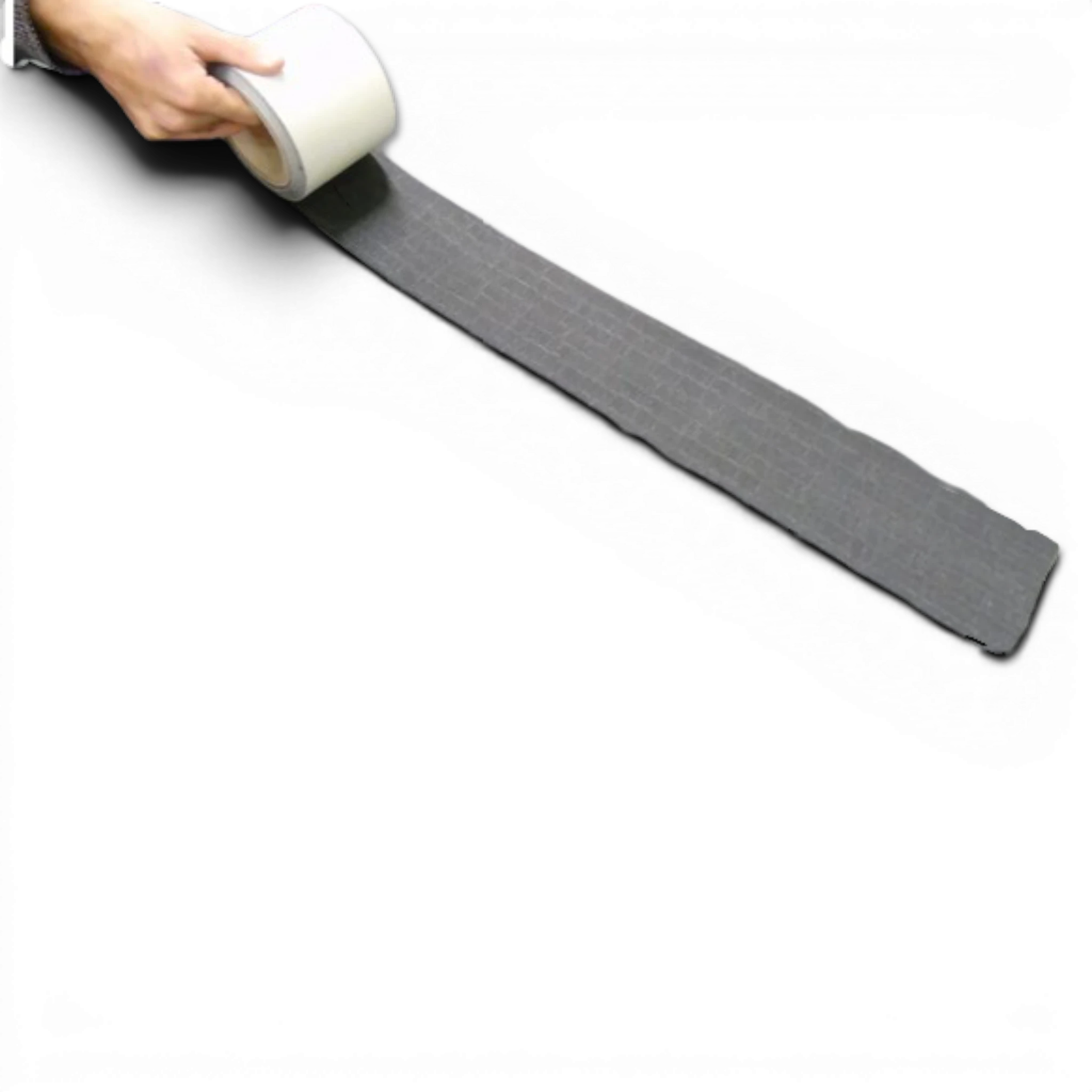 UK Gym Pits grey seamless jointing tape for hybrid gym mat rolls with a textured surface