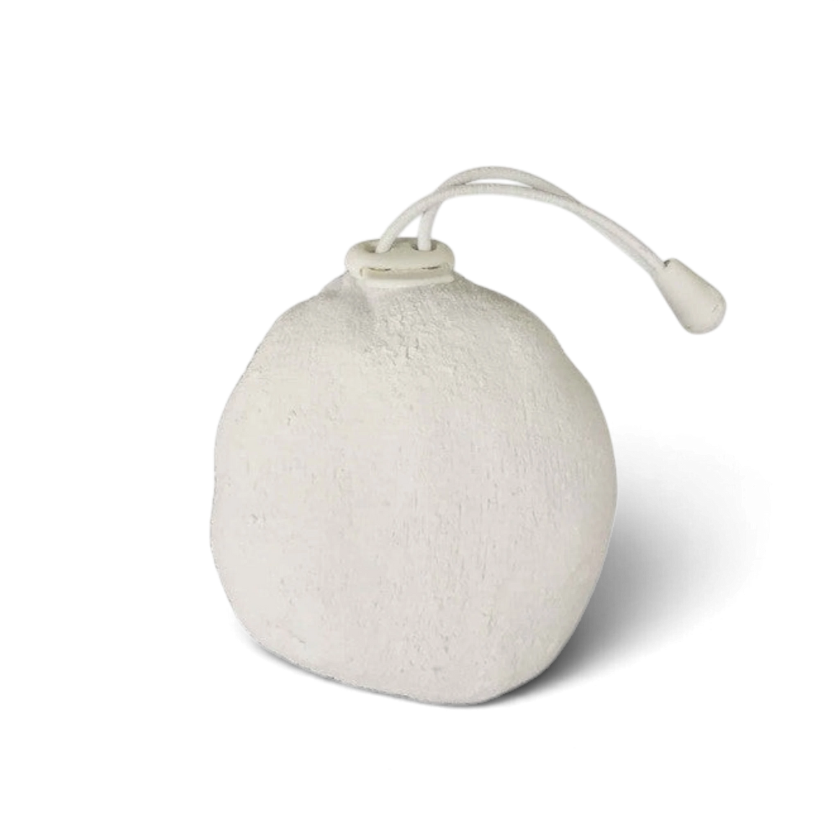 UK Gym Pits white gymnastic chalk ball with a drawstring closure for secure grip during training