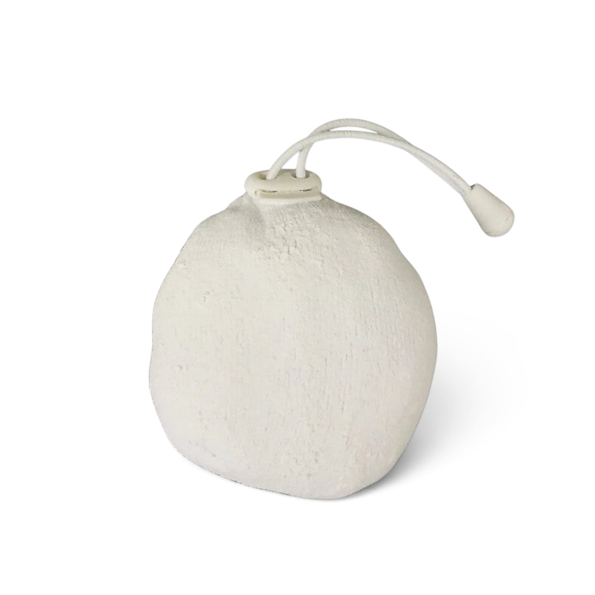 UK Gym Pits white gymnastics chalk ball with a drawstring closure for secure grip and training
