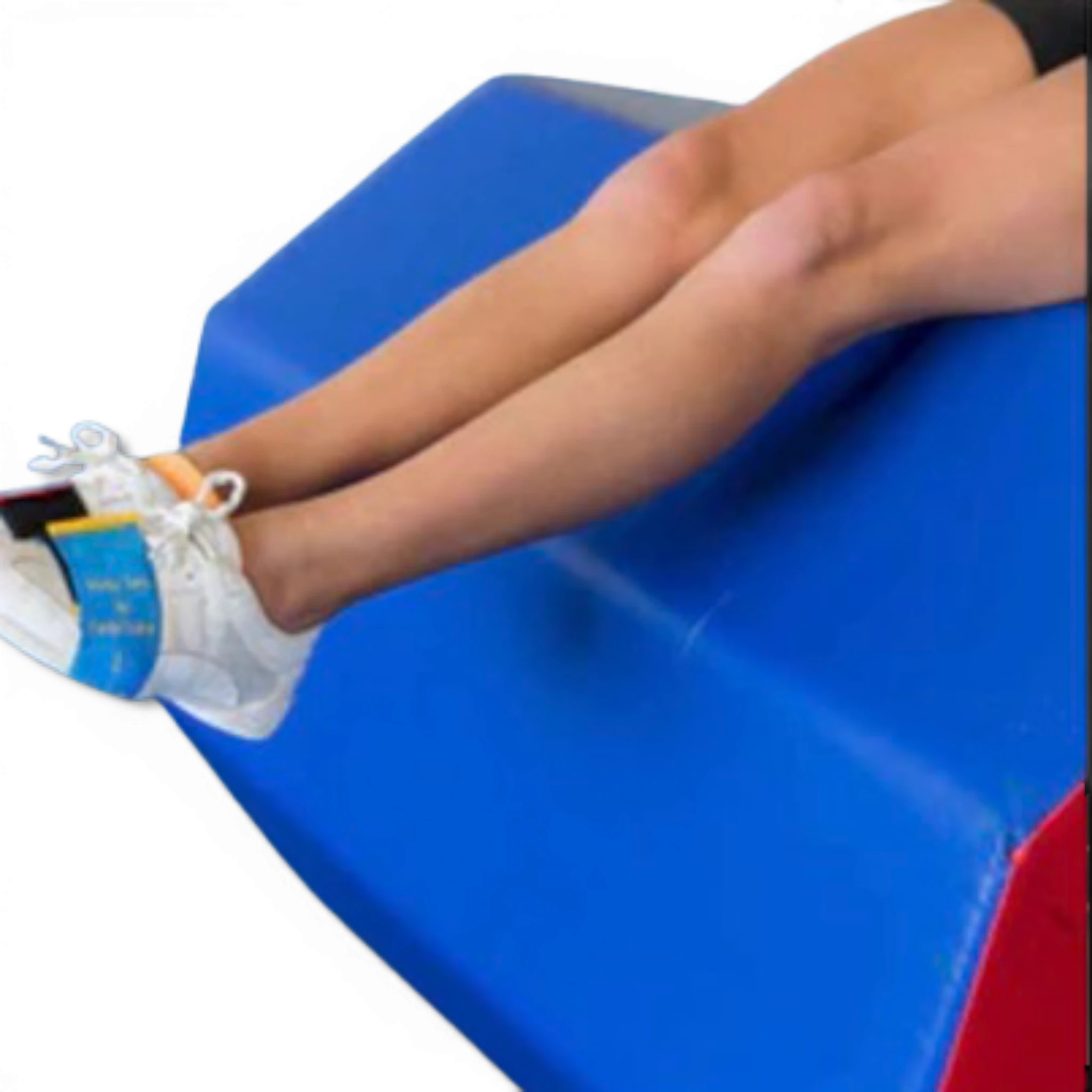 UK Gym Pits gymnastics essentials package featuring sticky toes on athlete feet for training proper form