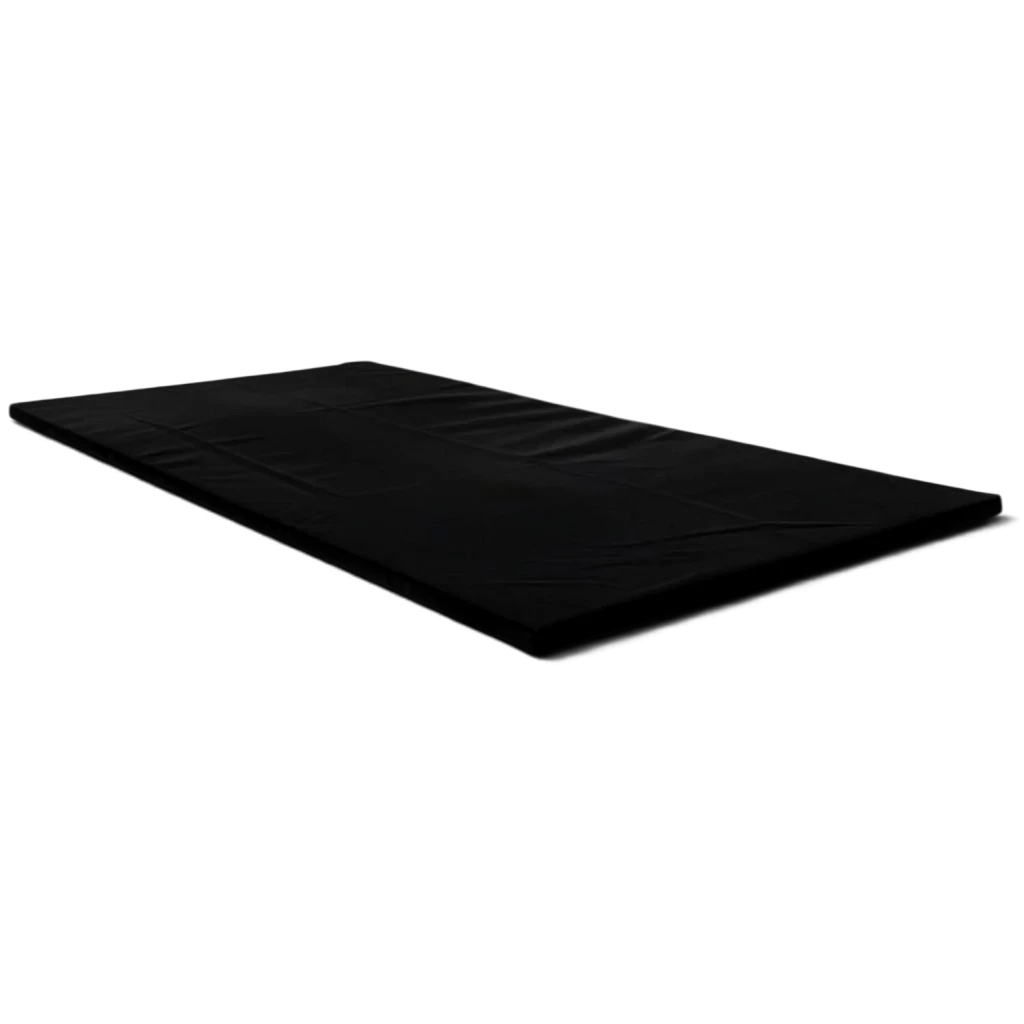 UK Gym Pits heavy duty black fitness mat with reinforced anti-slip base for martial arts and gym exercises.
