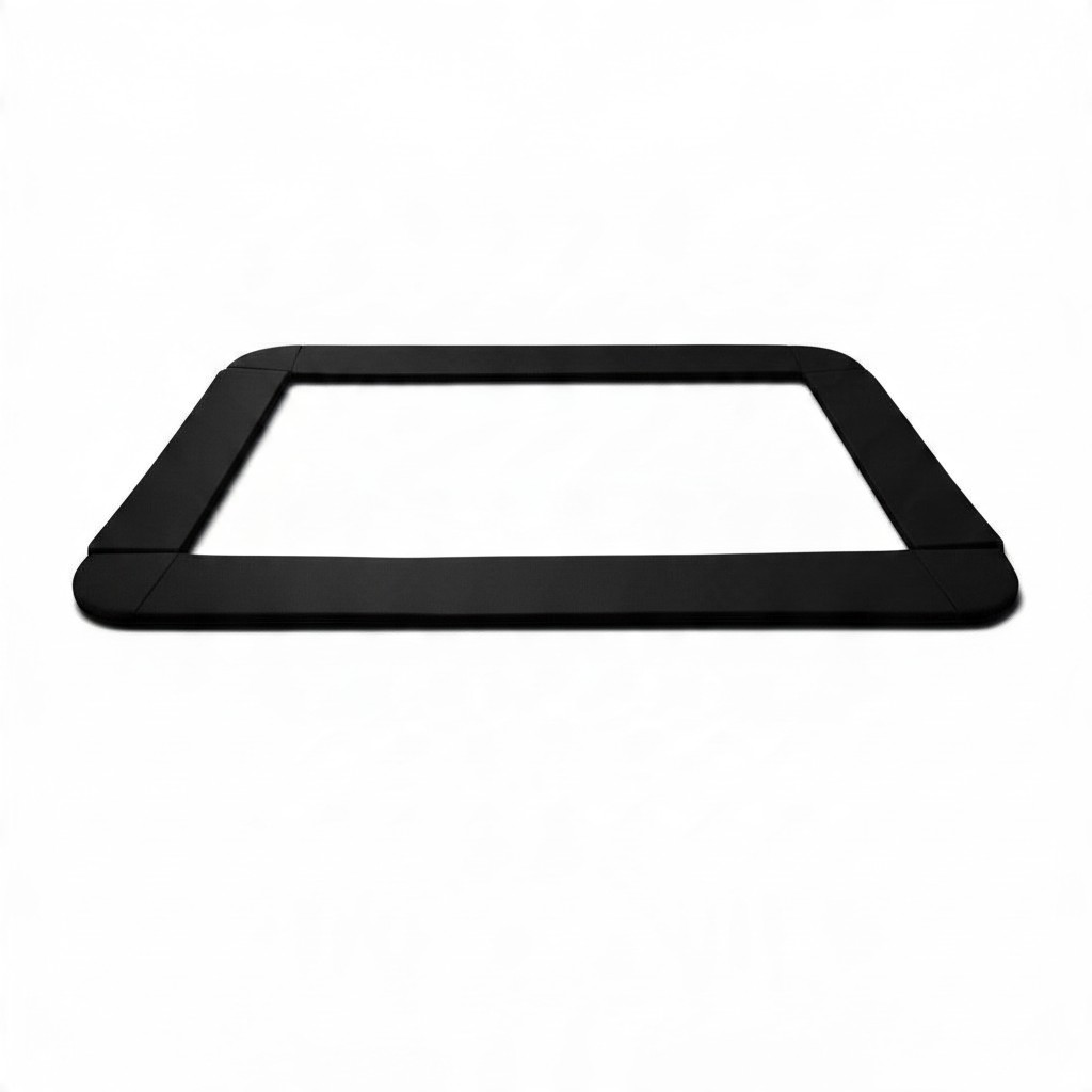UK Gym Pits black foam and PVC junior trampoline frame pads with velcro straps for secure attachment.