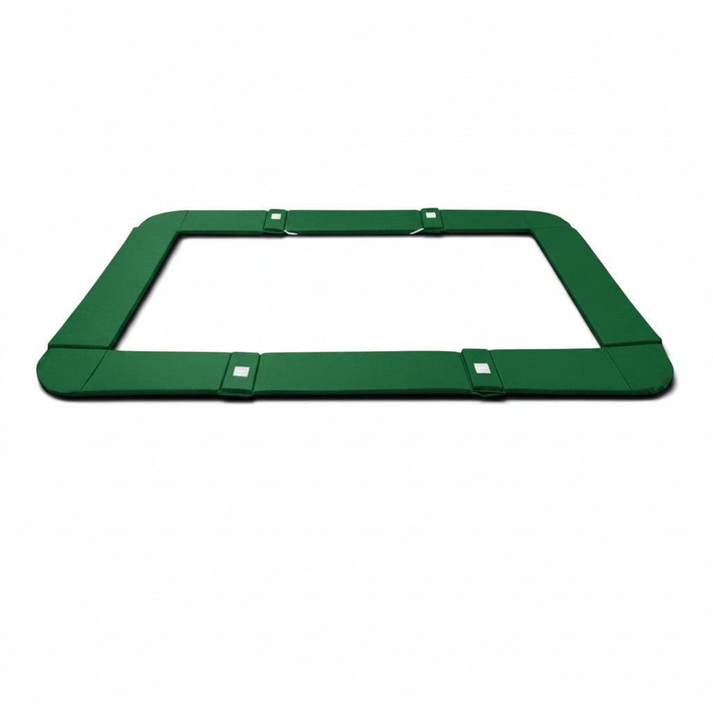 UK Gym Pits green PVC foam replacement frame pads for junior trampolines with velcro attachment straps
