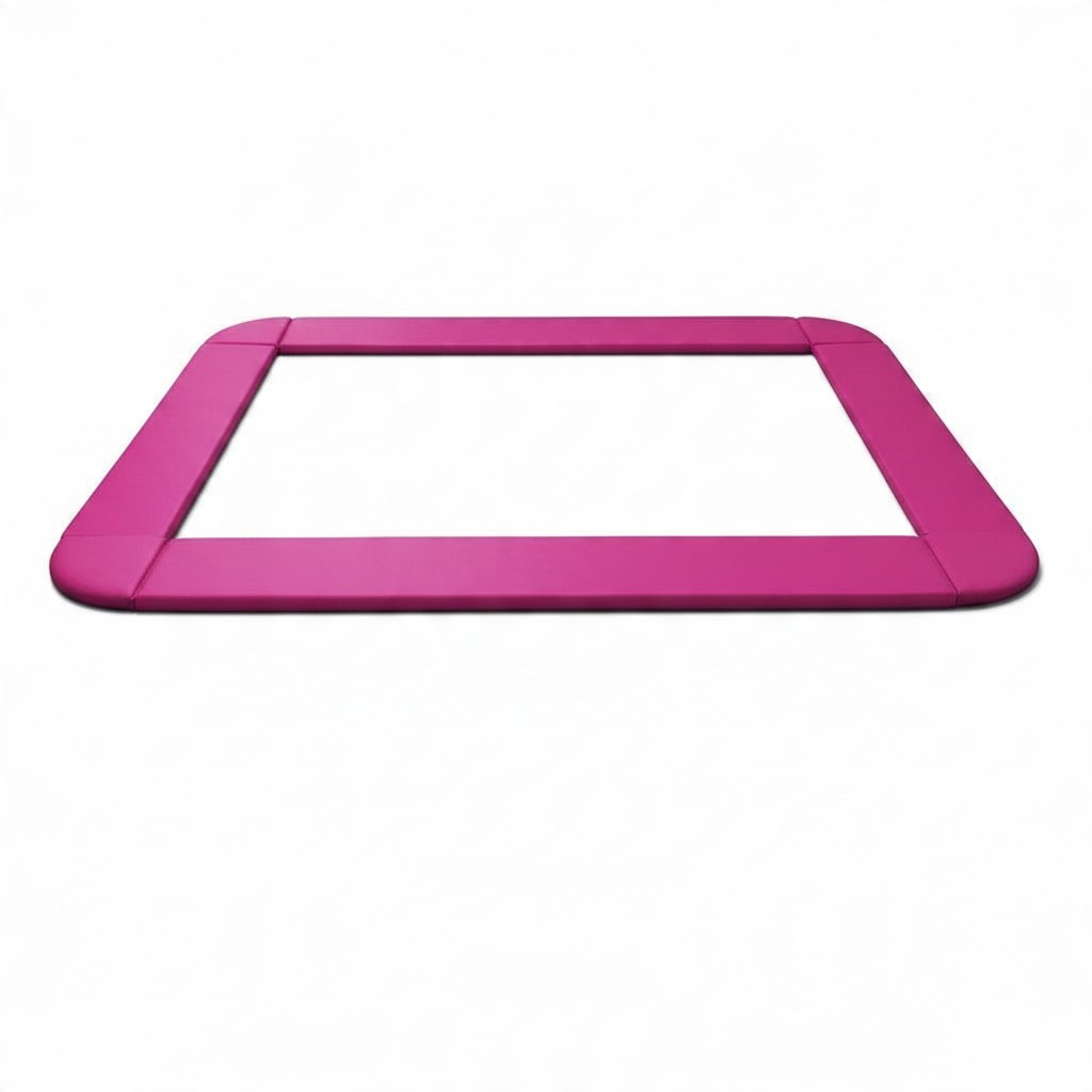 UK Gym Pits pink PVC junior trampoline frame pads with velcro straps for secure attachment
