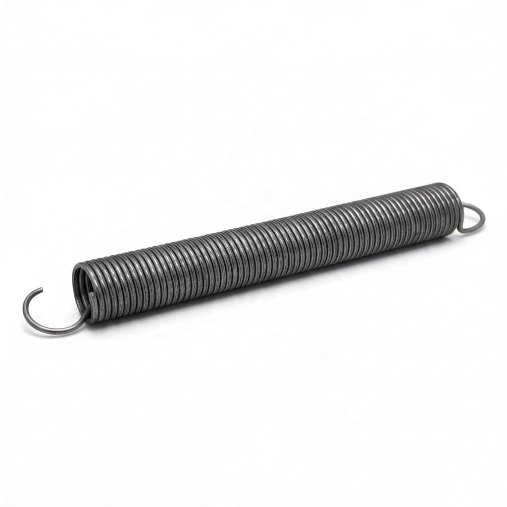 UK Gym Pits high tensile steel replacement spring for junior trampolines with hook ends on a white background