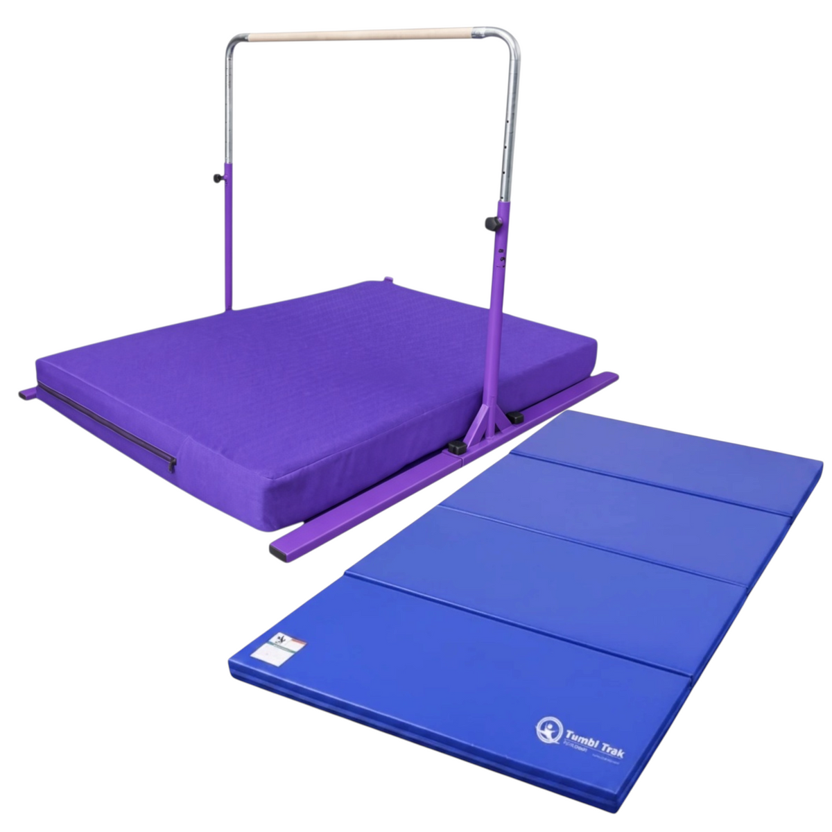 UK Gym Pits blue folding tumbling mat made of durable vinyl for gymnastics and exercise training