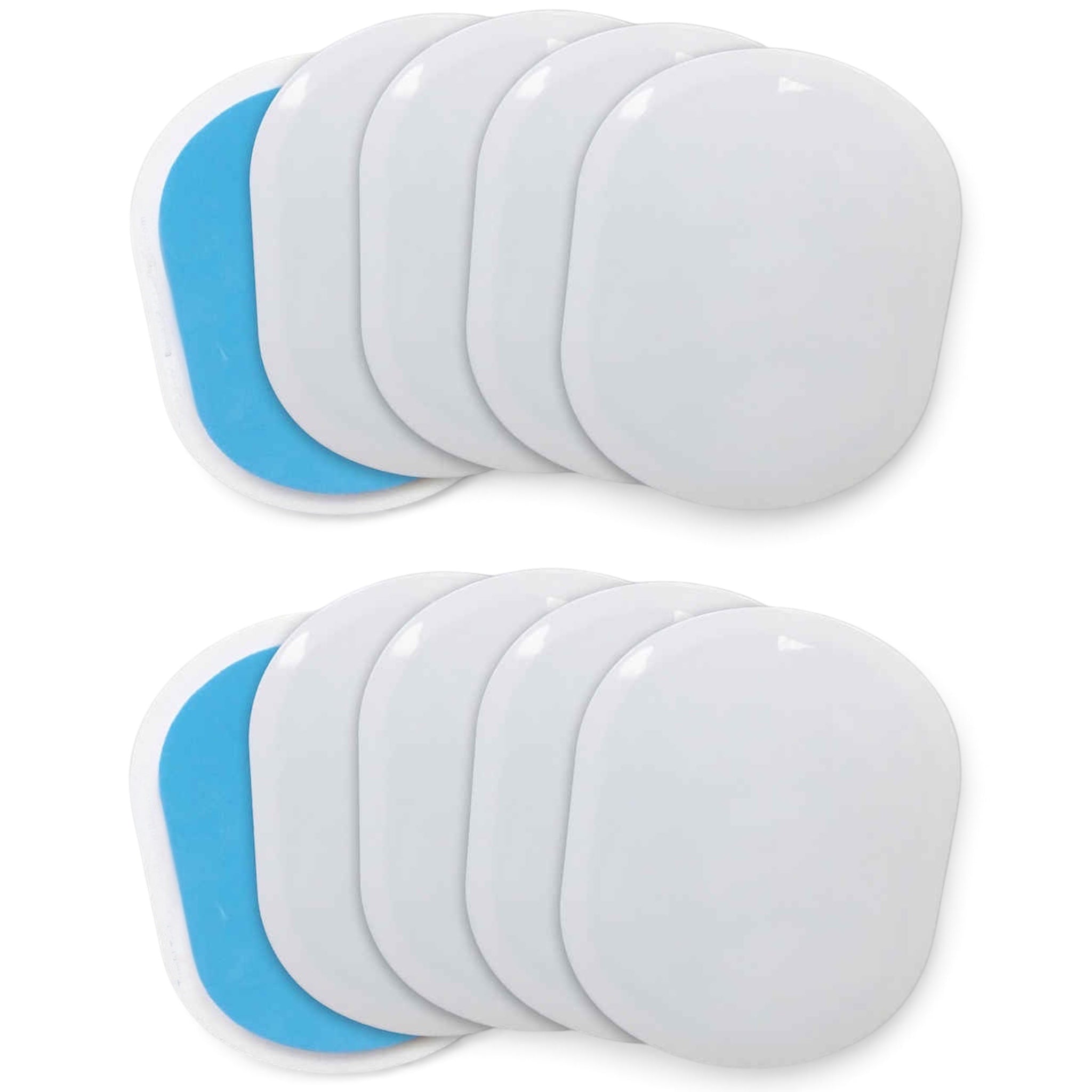 UK Gym Pits large conditioning sliders in white and blue, designed for gymnastics strength and flexibility training.