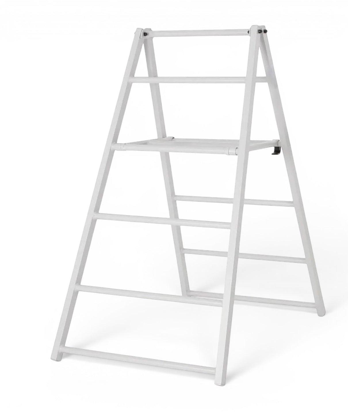 UK Gym Pits Lita folding aluminium agility trestle in silver with anti-slip rubber feet for gymnastics training.