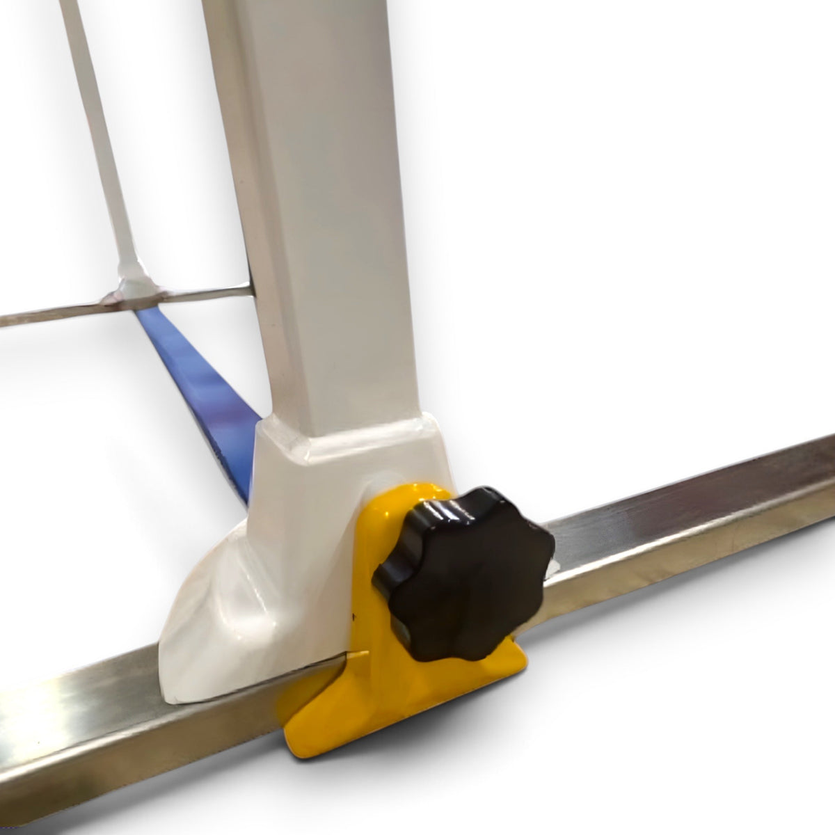 UK Gym Pits Gaofei mini high bar base with white steel frame, yellow adjustment knob, and anti-slip feet
